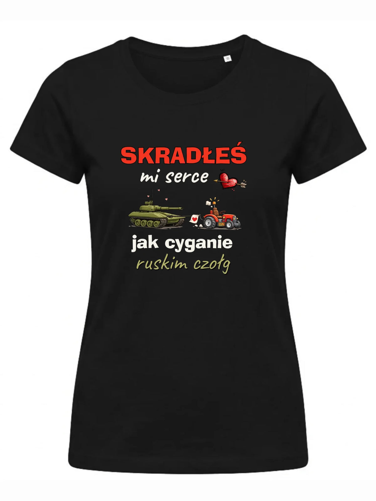 Koszulka damska - Skradłeś mi serce jak cyganie ruskim czołg W77