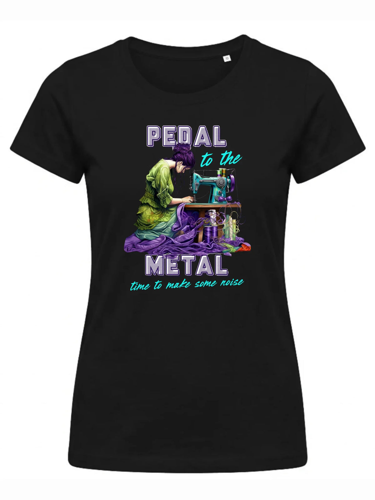 Koszulka damska szyciowa - prezent dla krawcowej - PEDAL METAL HS01