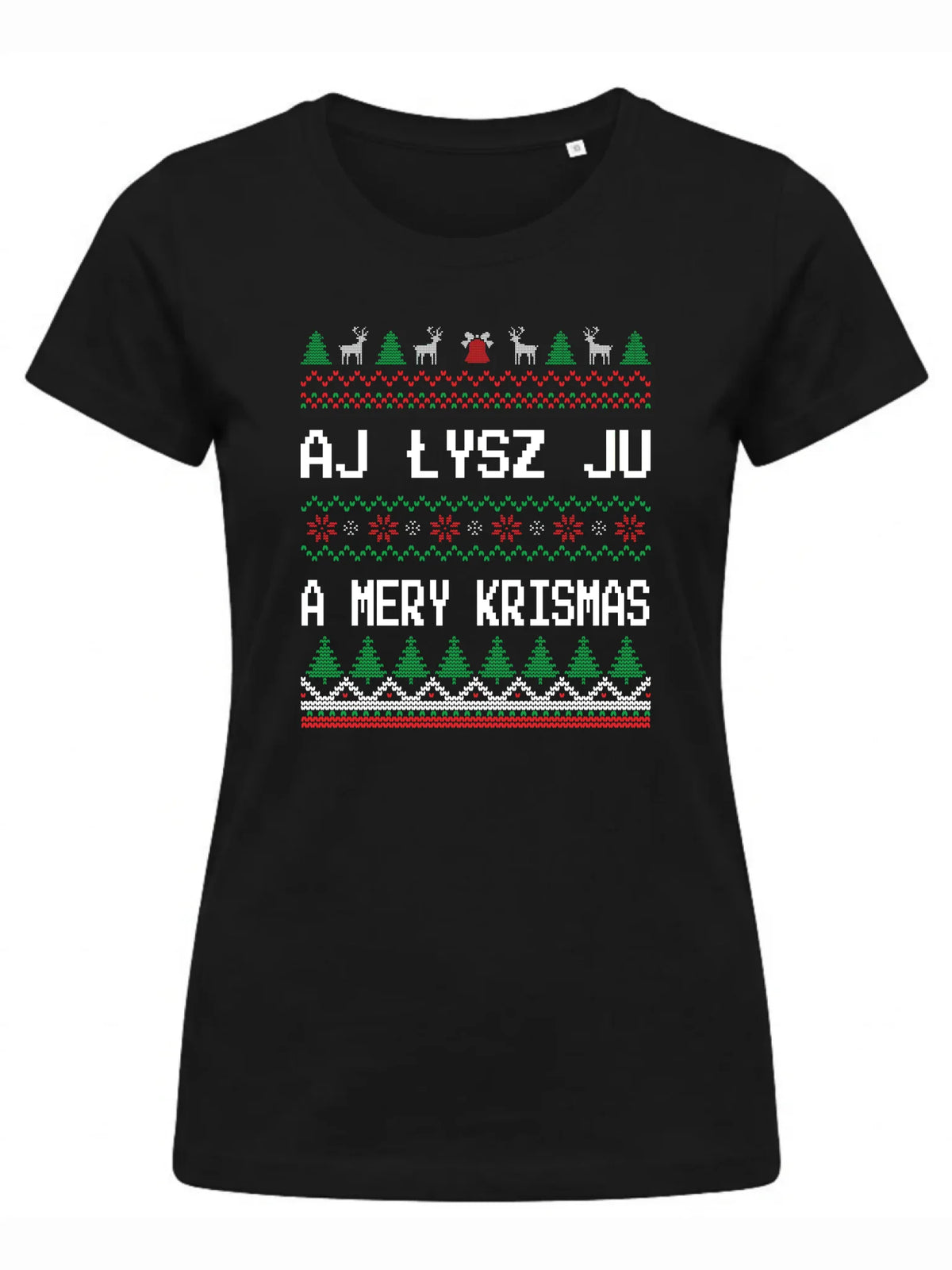 Koszulka damska świąteczna - Aj łysz ju a mery krismas BN12