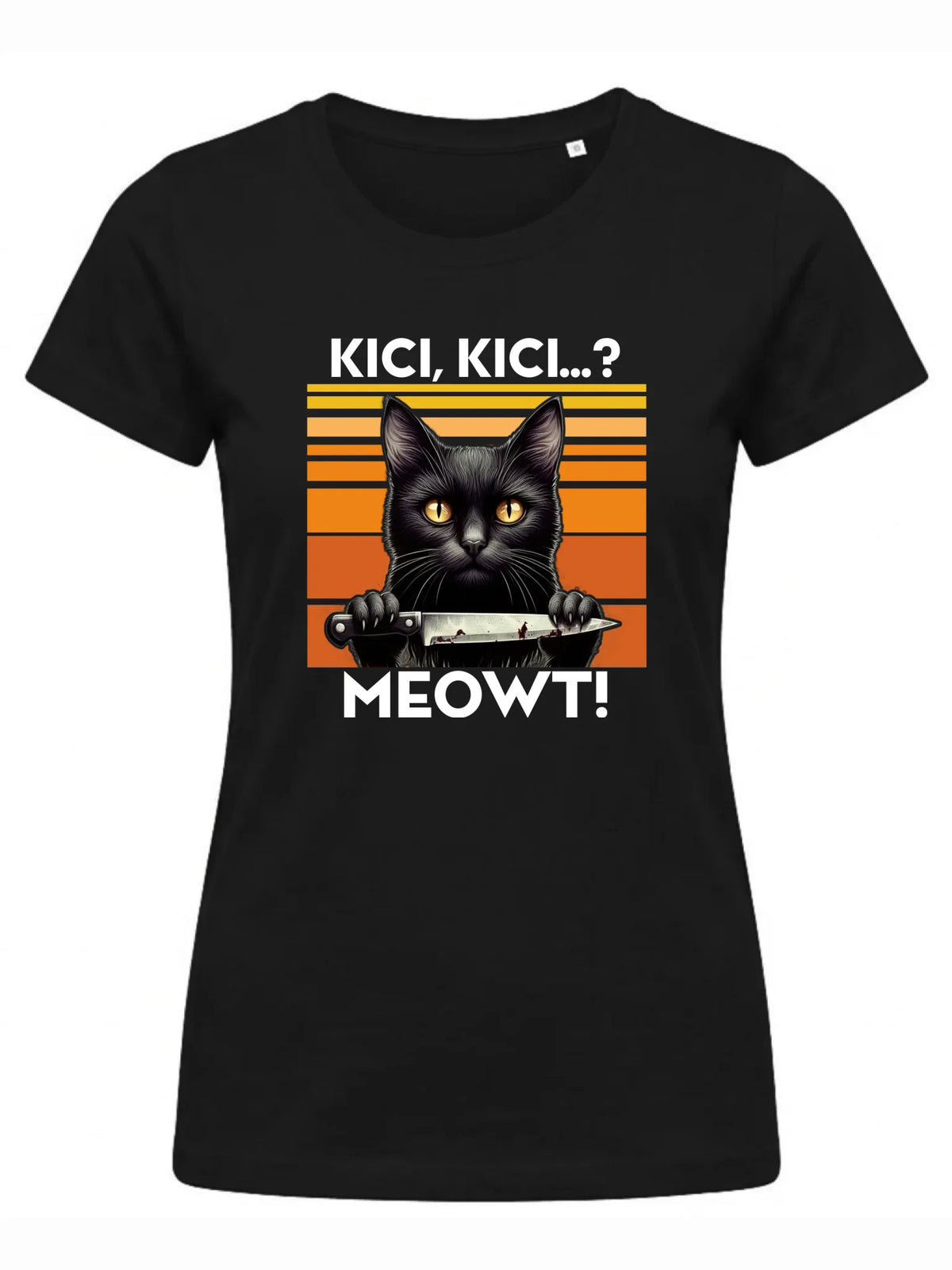 Koszulka damska - Kot z nożem - Kici, kici... MEOWT! HL17