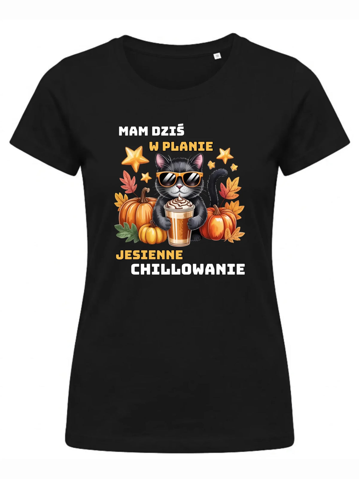Koszulka damska jesienna - Mam dziś w planie jesienne chillowanie JS34