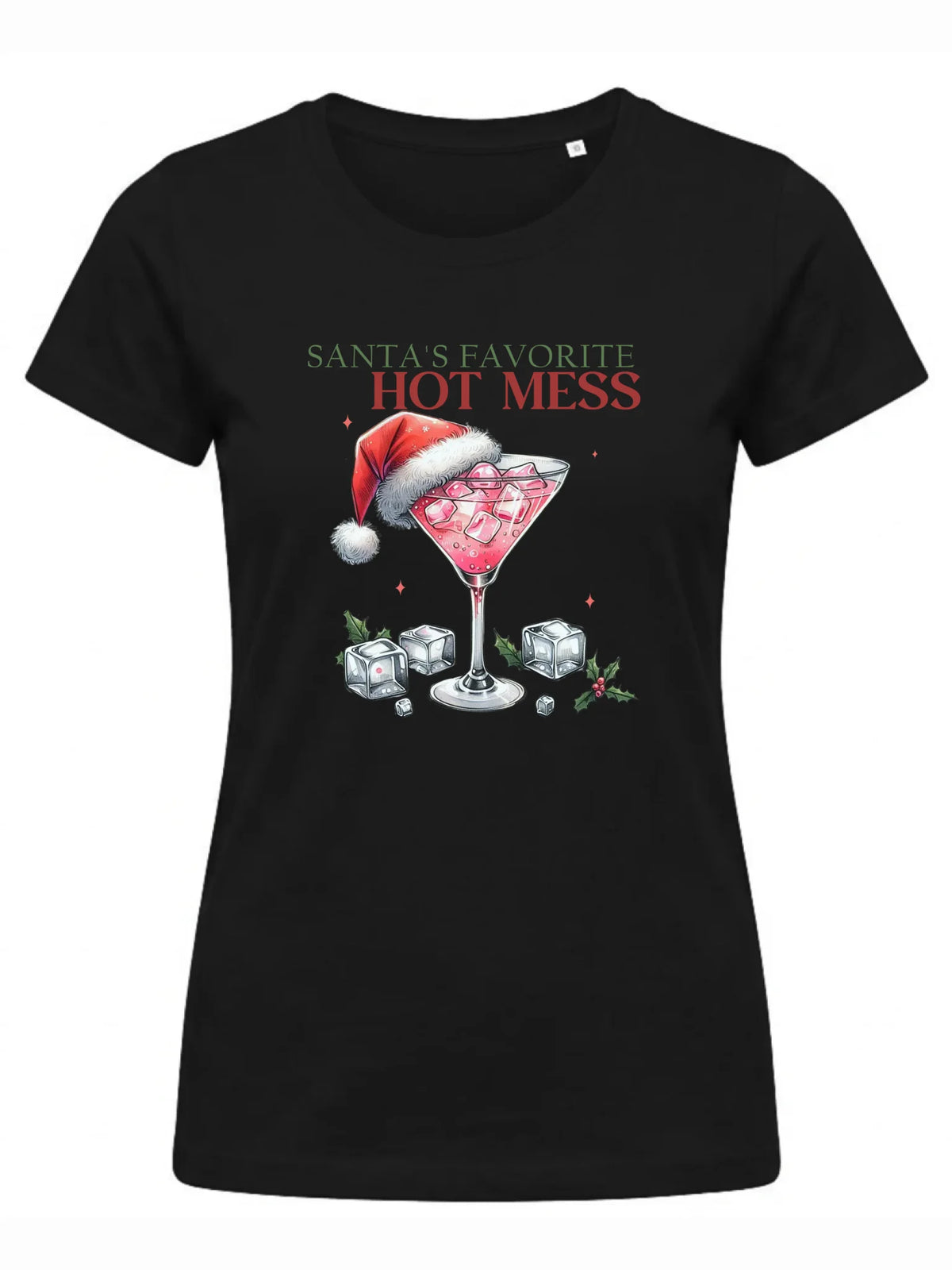 Koszulka damska świąteczna - Santa's favorite hot mess BN75