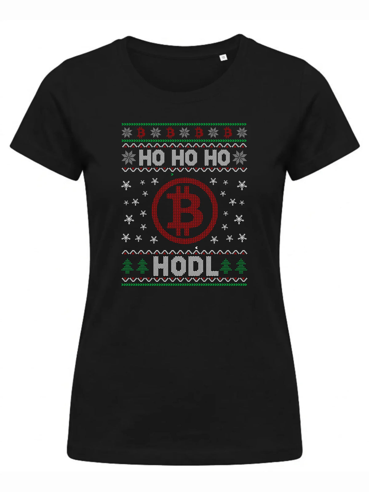 Koszulka damska świąteczna - Bitcoin - Ho Ho hodl BN103