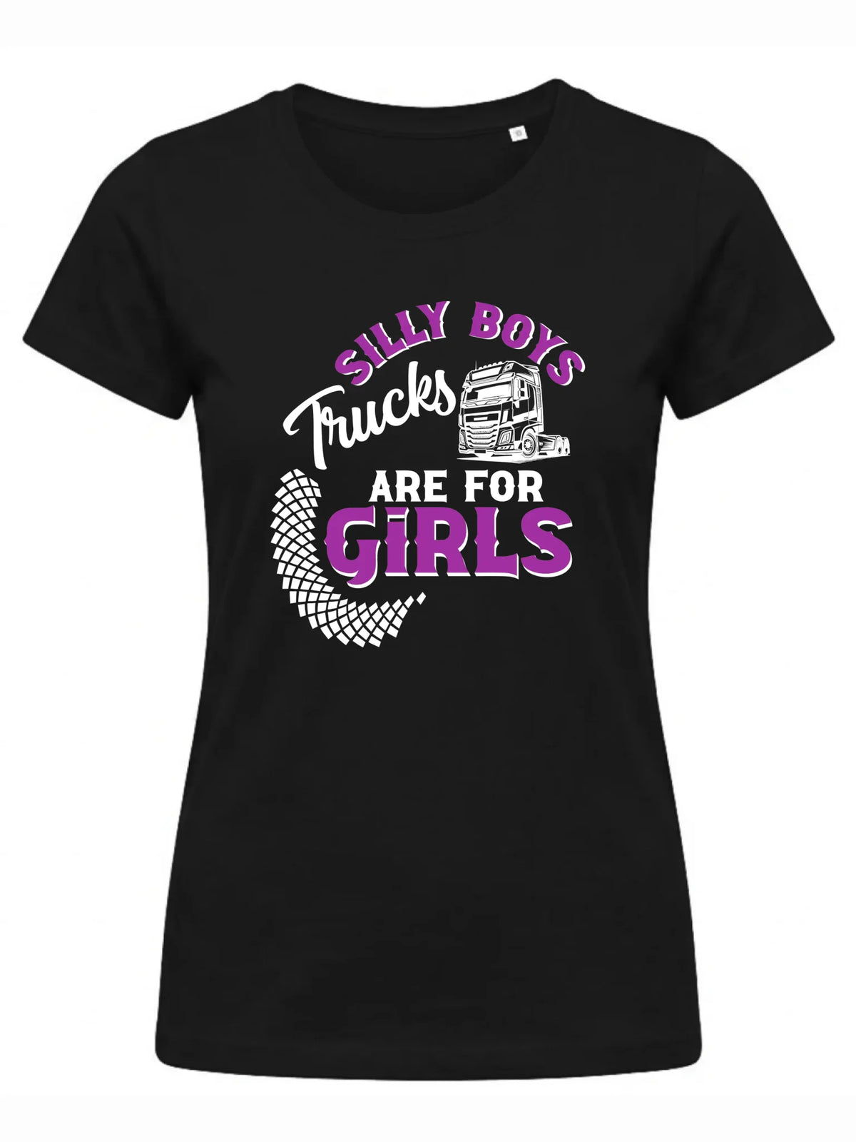 Koszulka damska - kierowca ciężarówki - Silly boys trucks are for girls ZKT11