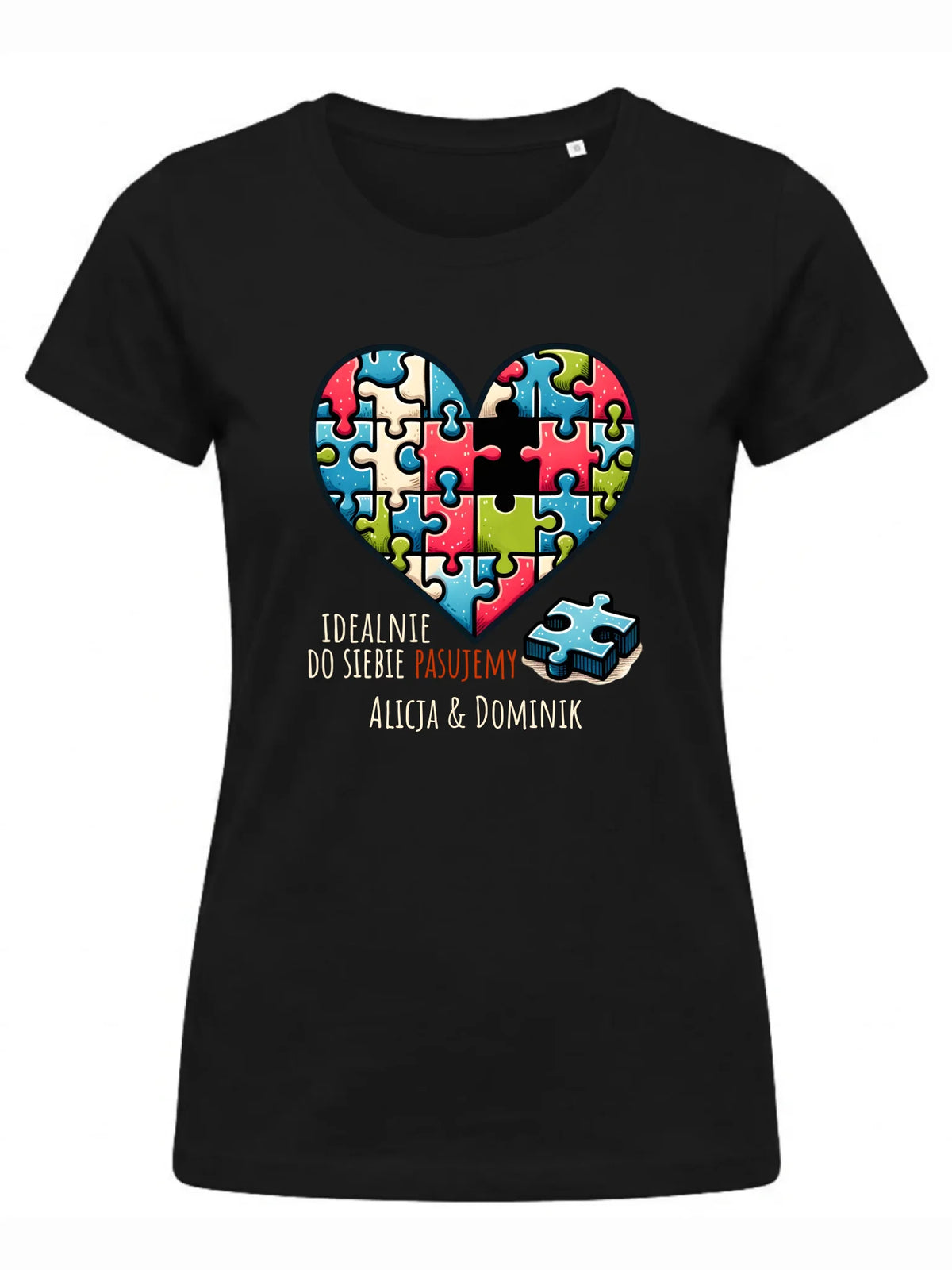Koszulka damska - Idealnie do siebie pasujemy - personalizowana W44