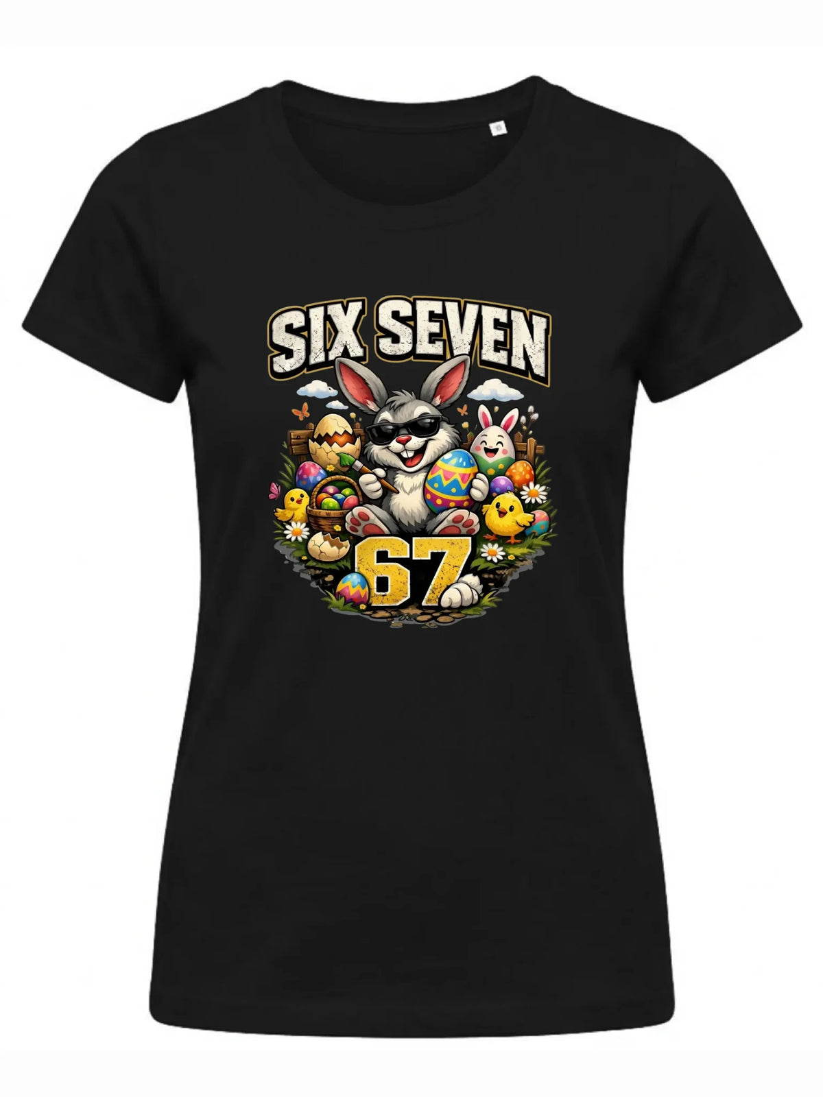 Koszulka damska wielkanocna - Zając Six Seven 67 WN10