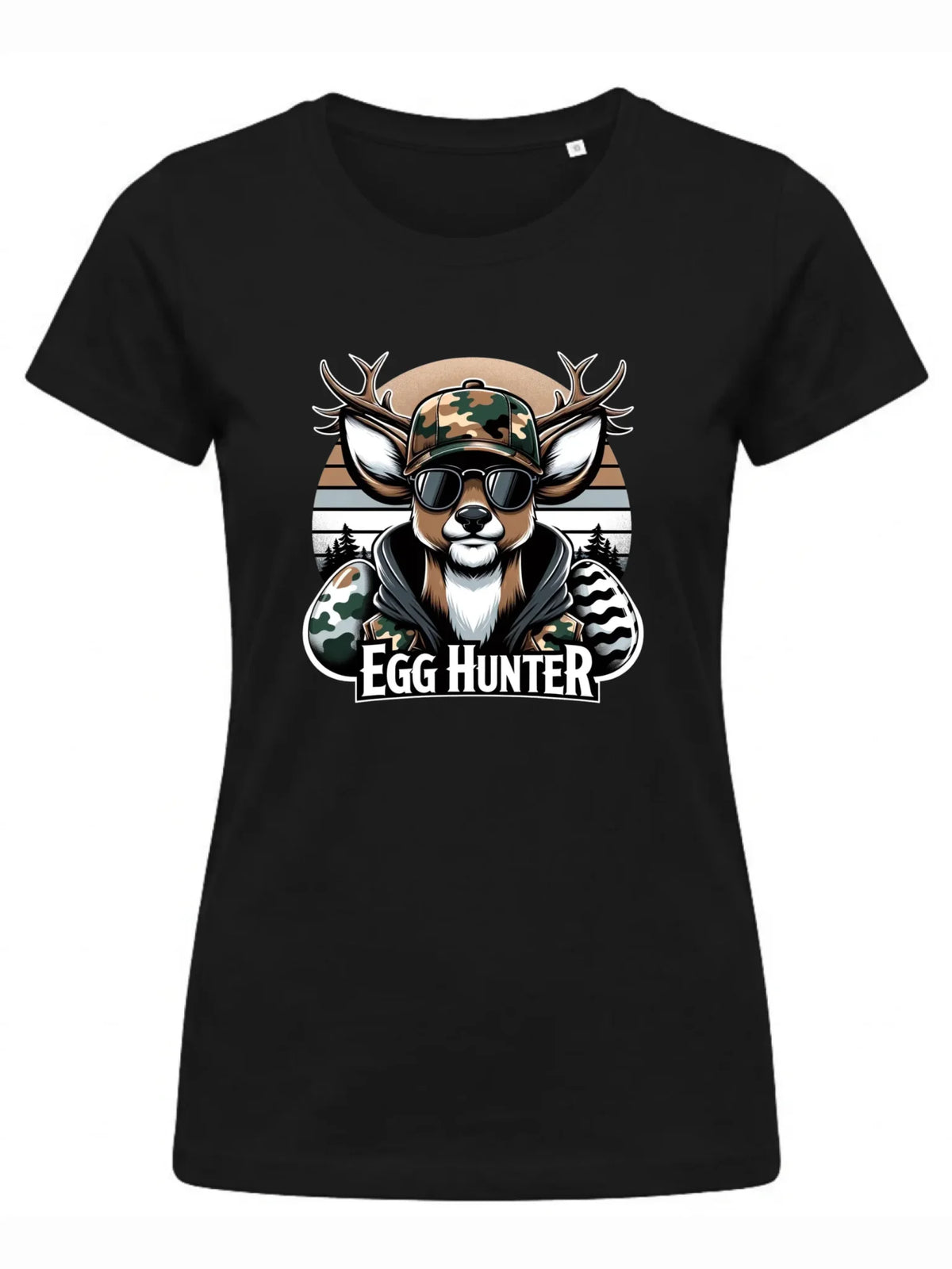 Koszulka damska wielkanocna - Jeleń Survival Egg hunter WN19