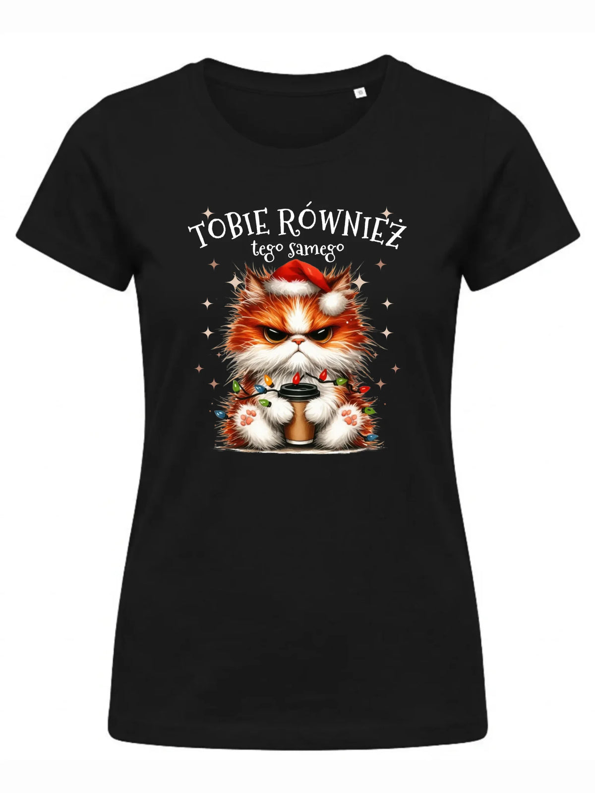 Koszulka damska świąteczna - Grumpy Cat Tobie również tego samego BN32