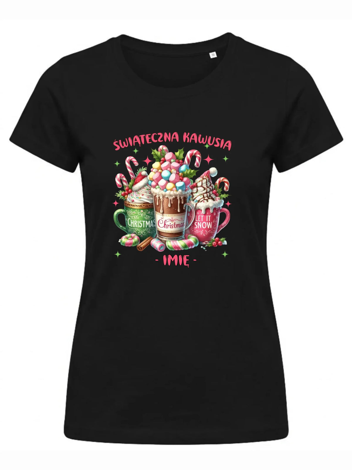 Koszulka damska świąteczna - Świąteczna kawusia - personalizowana BN29