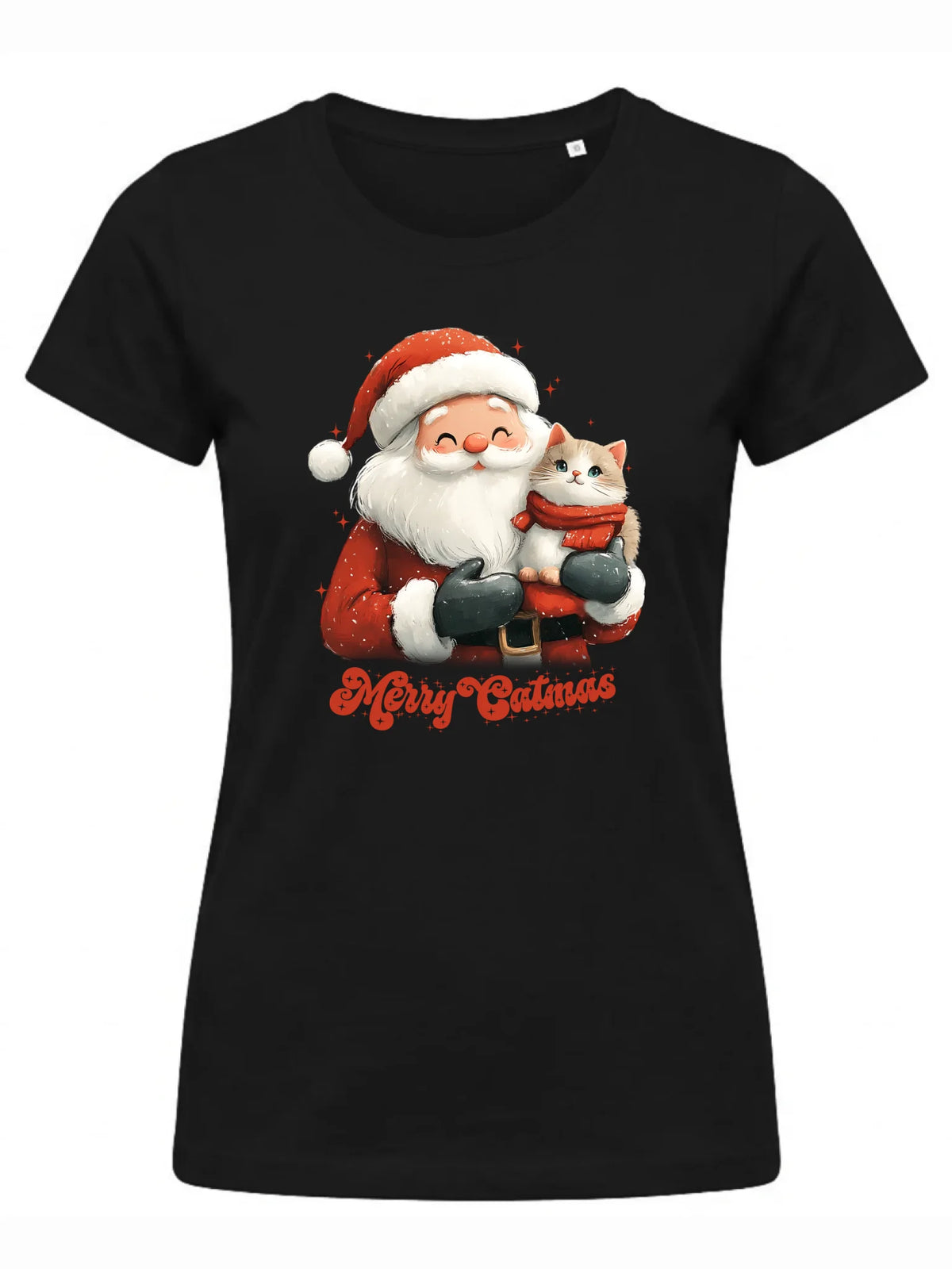 Koszulka damska świąteczna - prezent dla kociary - Merry Catmas BN38