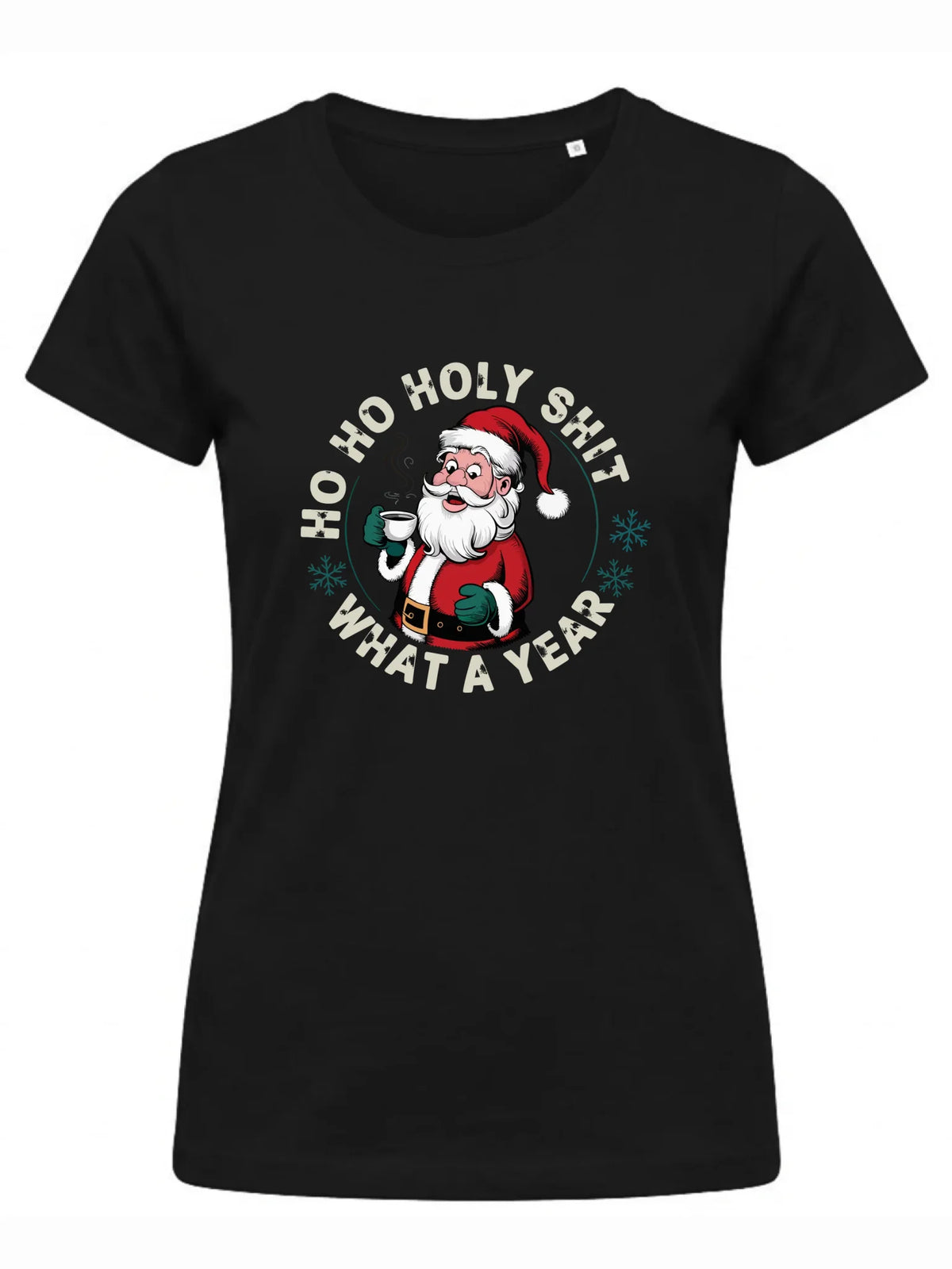 Koszulka damska świąteczna - Ho ho holy shit what a year BN74