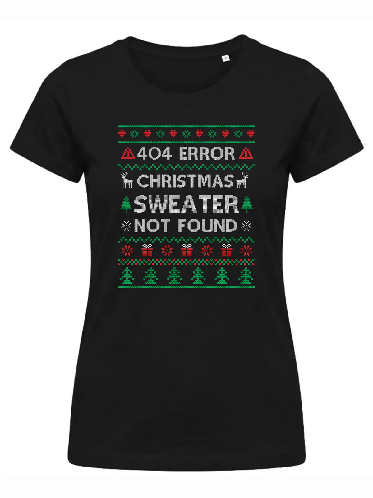 Koszulka damska świąteczna - Error 404 Christmas sweater not found BN107