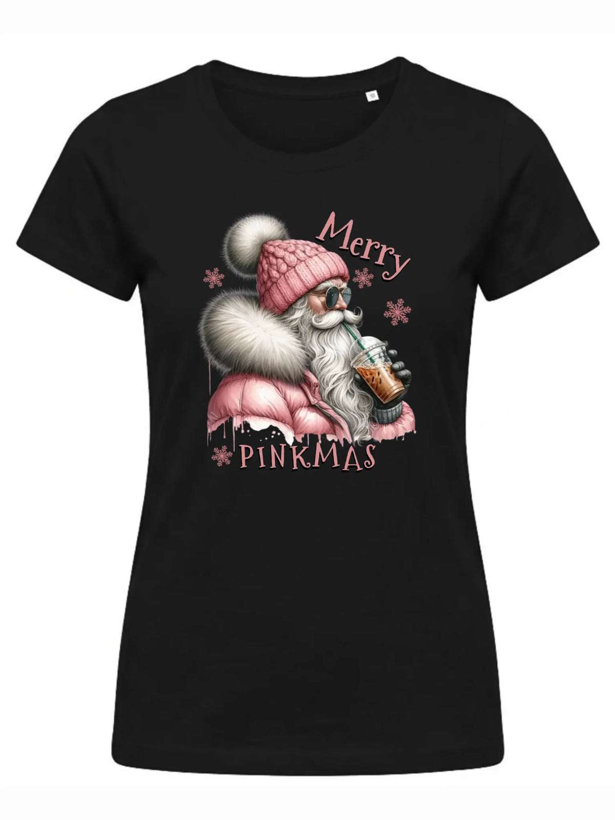Koszulka damska świąteczna - Różowe Święta - Merry pinkmas BN117