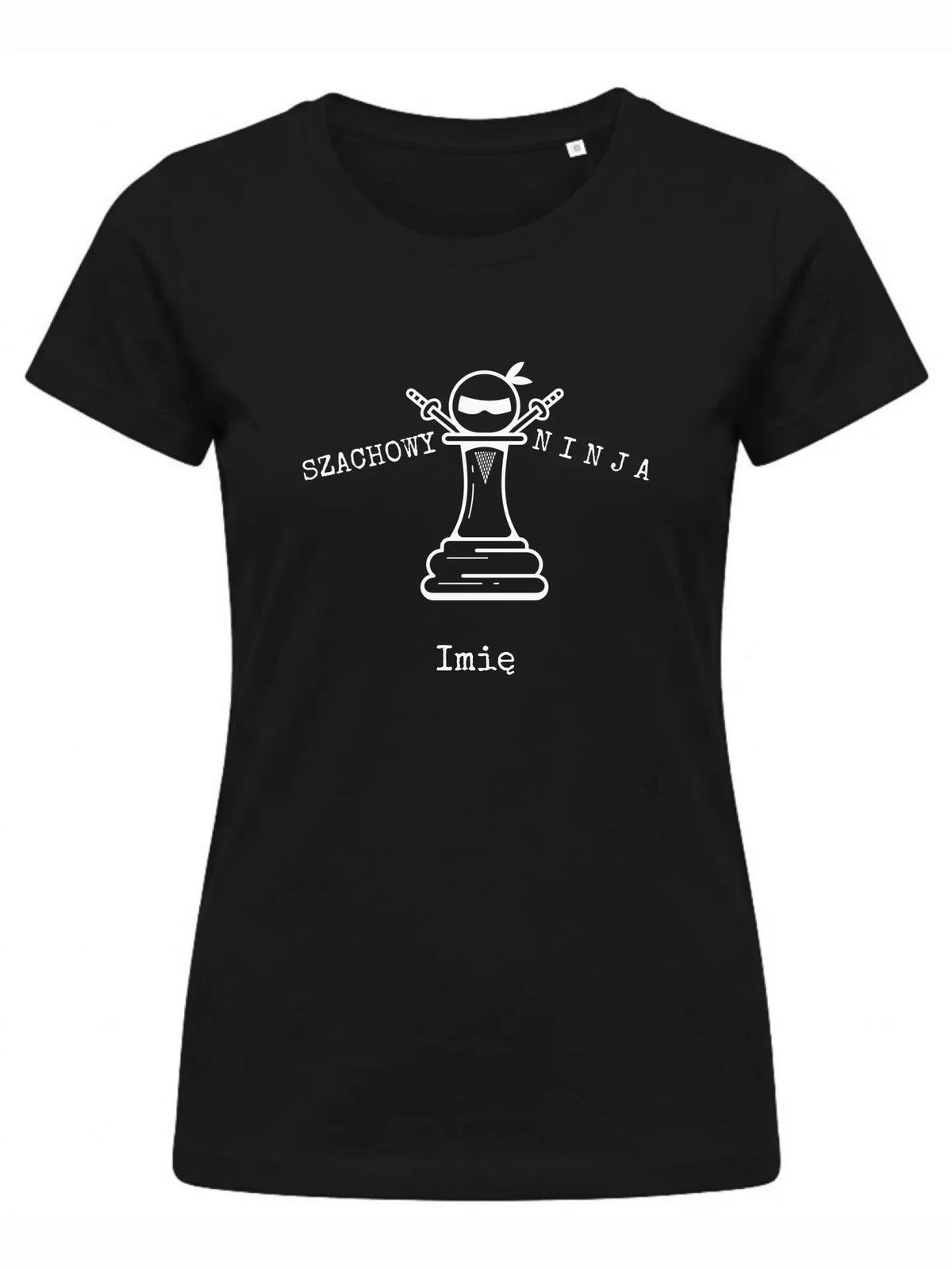 Koszulka damska dla szachisty - Szachowy ninja - personalizowana HSZ01