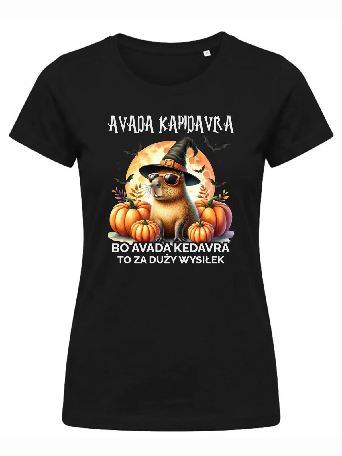 Koszulka damska halloweenowa - Kapibara - Avada Kapidavra HL21