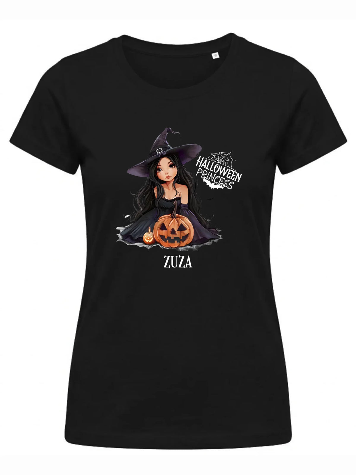Koszulka damska halloweenowa - Czarownica z dynią - personalizowana HL10