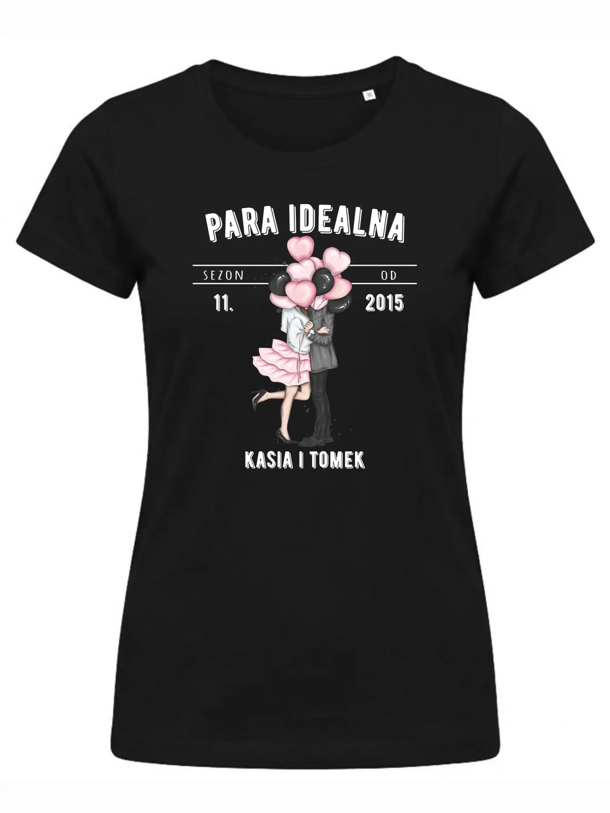 Koszulka damska dla par na rocznicę - Para idealna - personalizowana W11