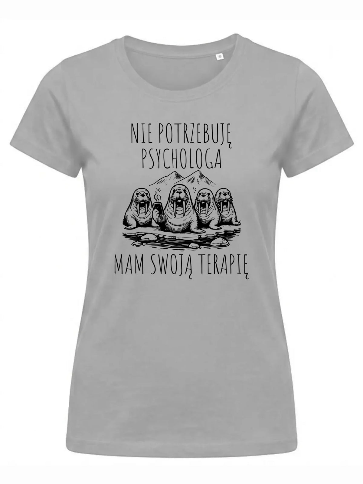 Koszulka damska - prezent dla morsa - Nie potrzebuję psychologa HM14