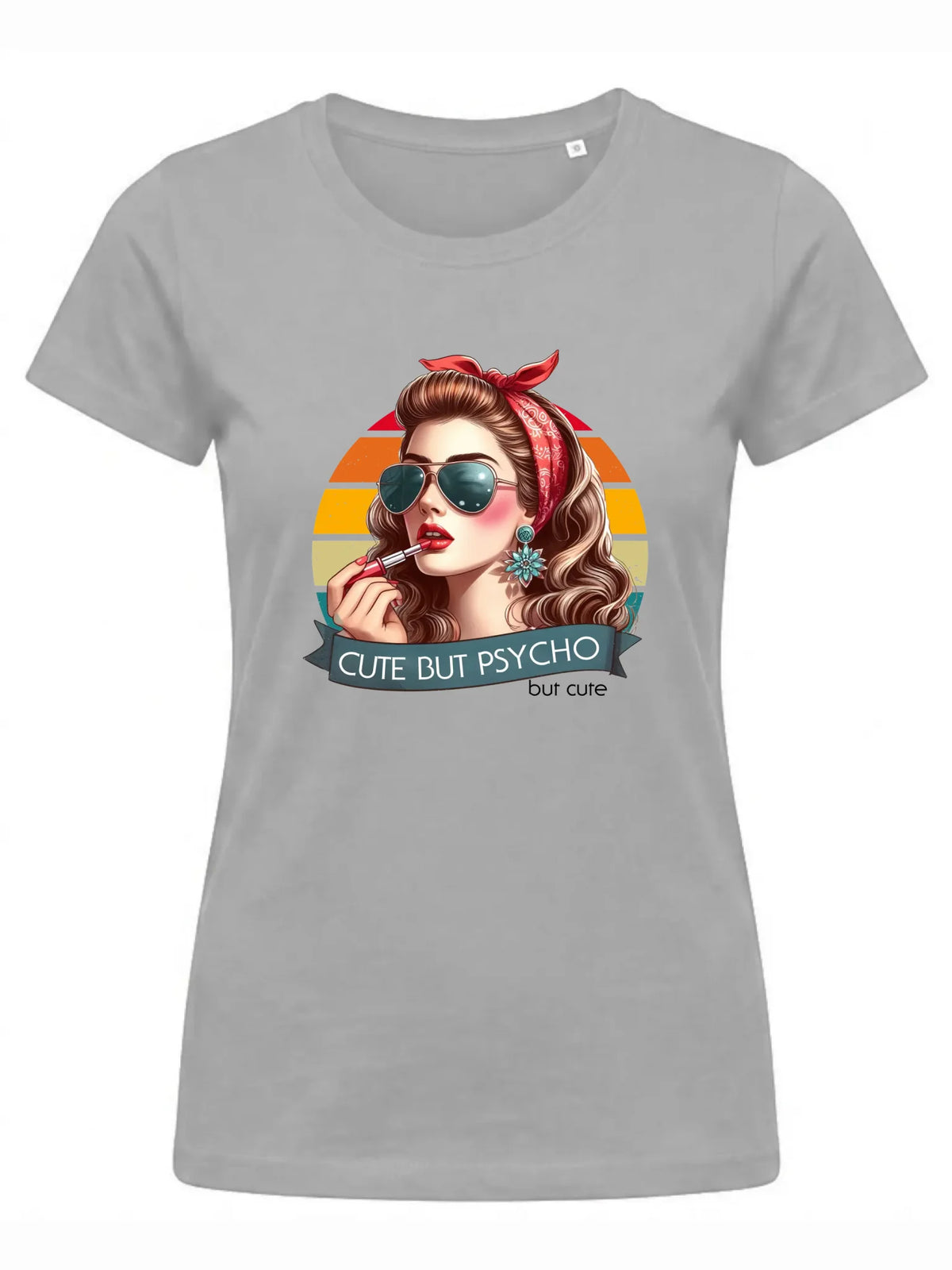 Koszulka damska – Cute but psycho - w stylu retro DZ09