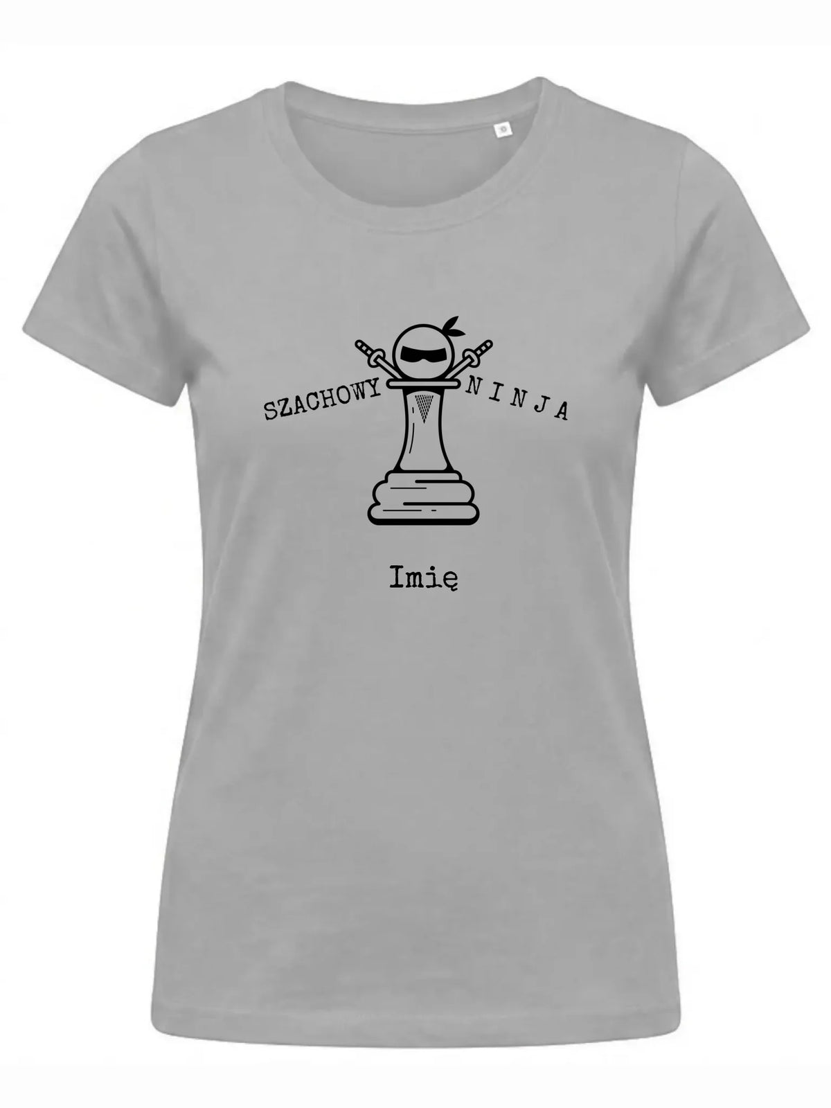 Koszulka damska dla szachisty - Szachowy ninja - personalizowana HSZ01