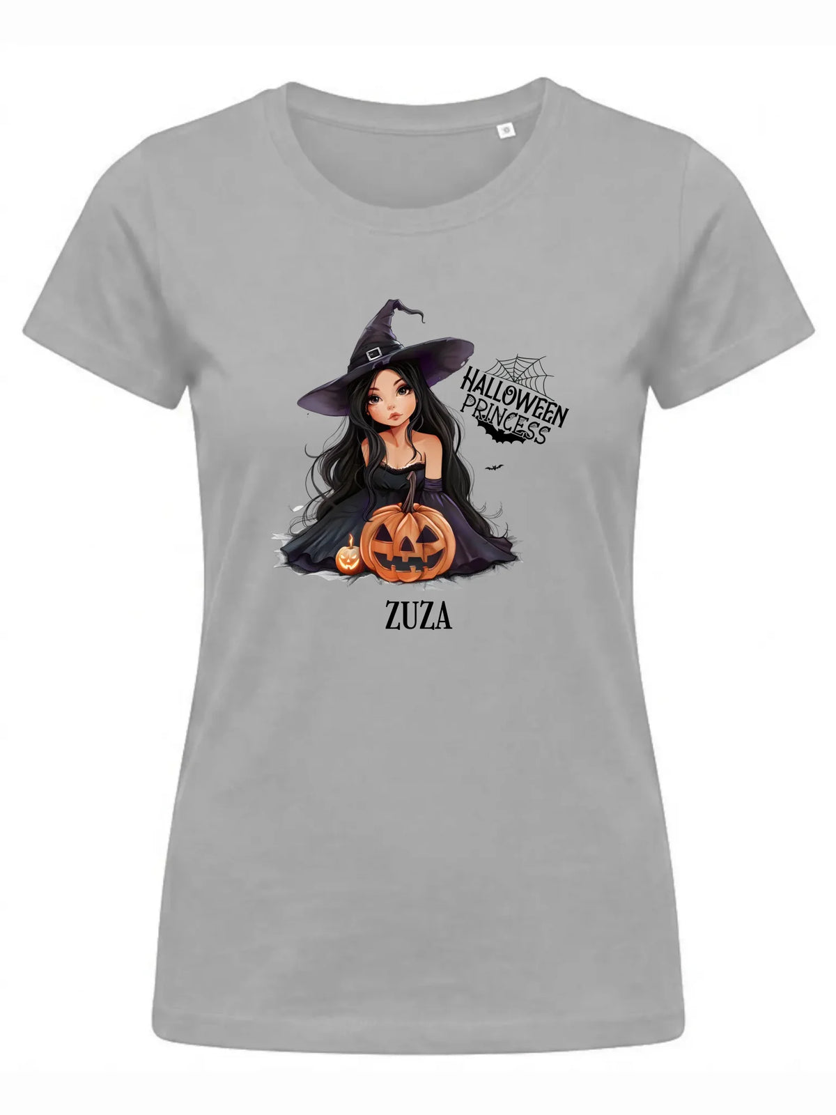 Koszulka damska halloweenowa - Czarownica z dynią - personalizowana HL10