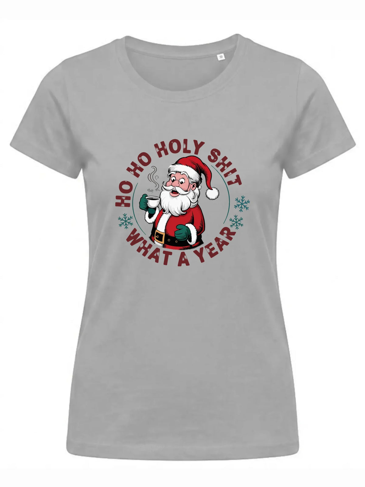 Koszulka damska świąteczna - Ho ho holy shit what a year BN74