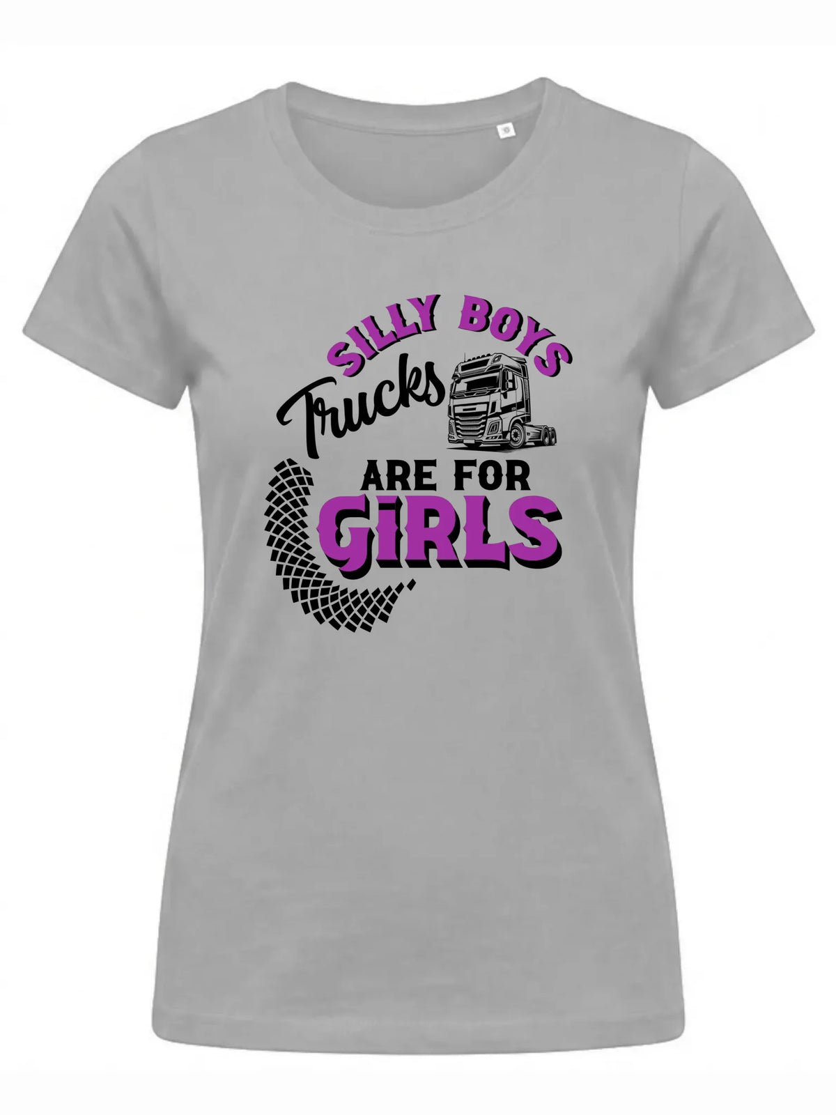 Koszulka damska - kierowca ciężarówki - Silly boys trucks are for girls ZKT11