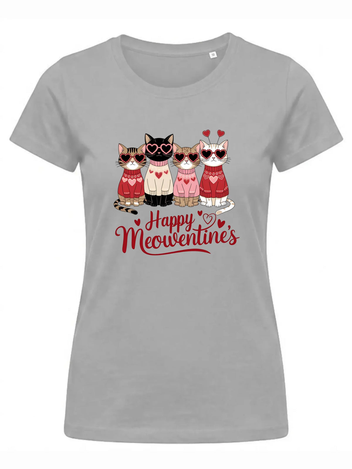Koszulka damska na Walentynki dla kociary - Happy Meowentine's W25