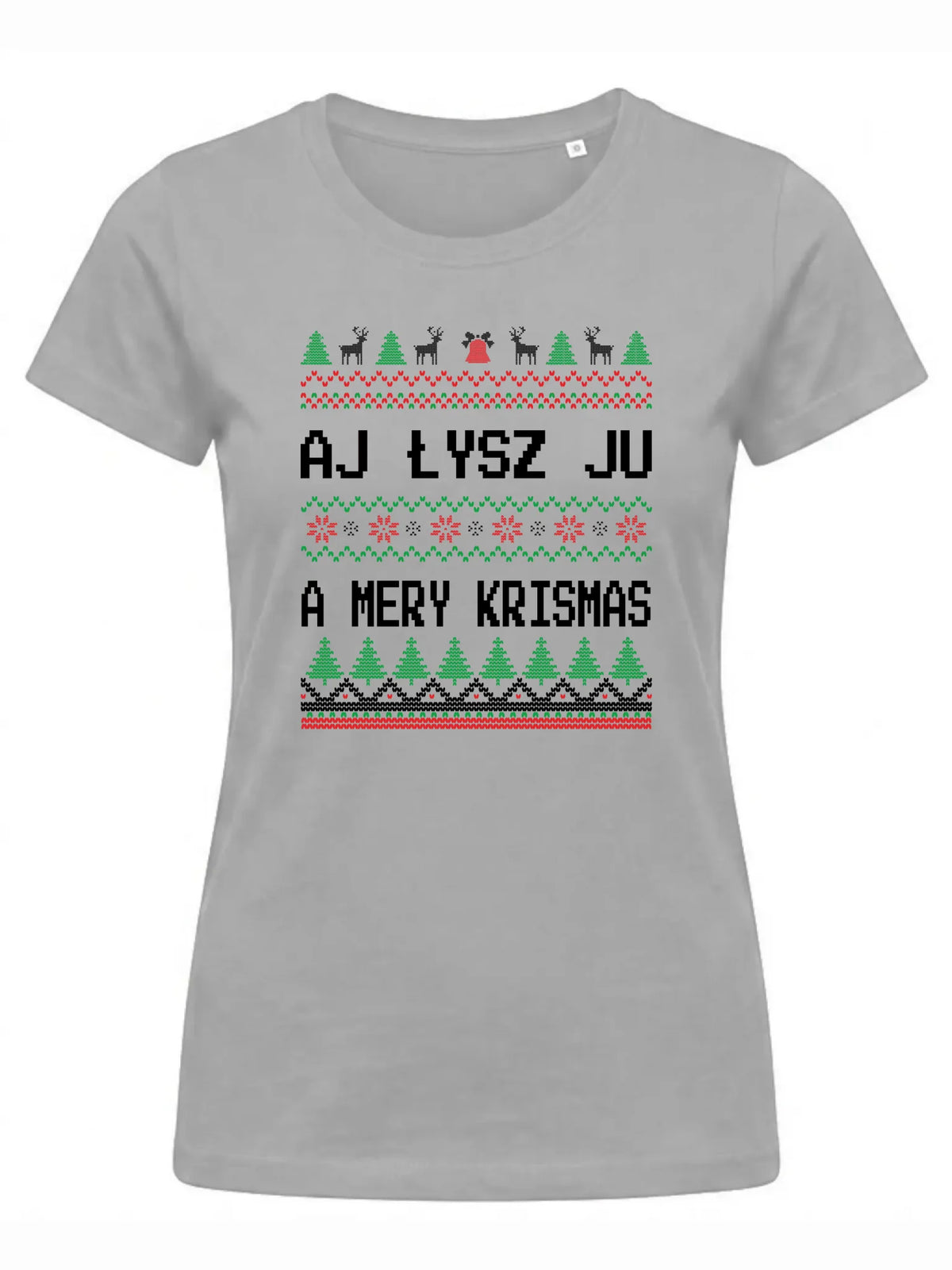Koszulka damska świąteczna - Aj łysz ju a mery krismas BN12