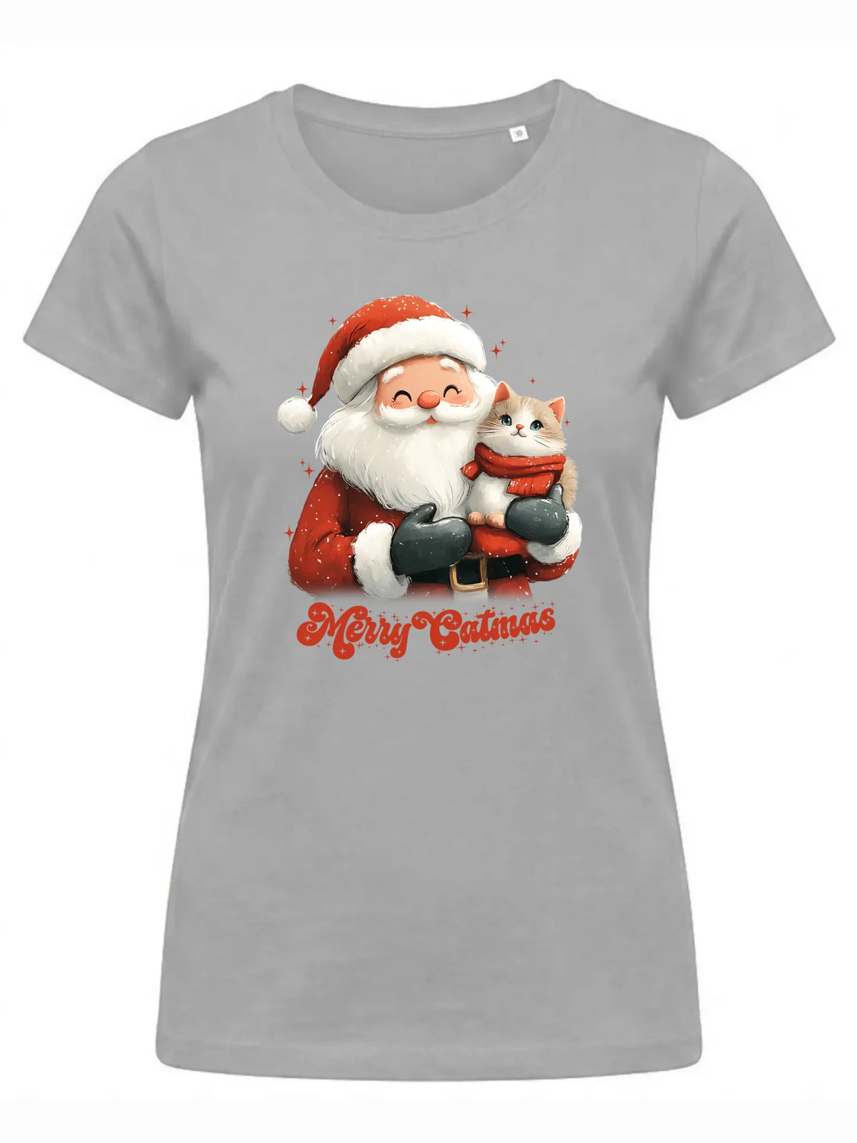 Koszulka damska świąteczna - prezent dla kociary - Merry Catmas BN38