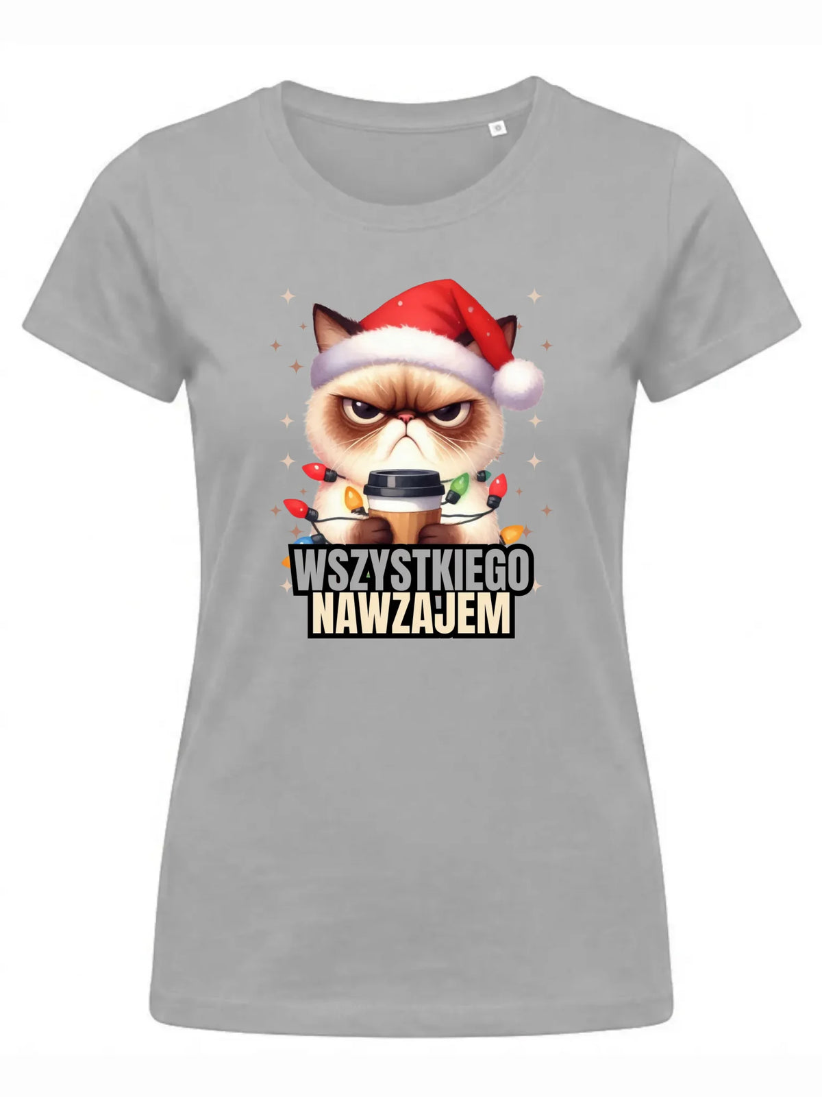 Koszulka damska świąteczna - Grumpy Cat Wszystkiego nawzajem BN33