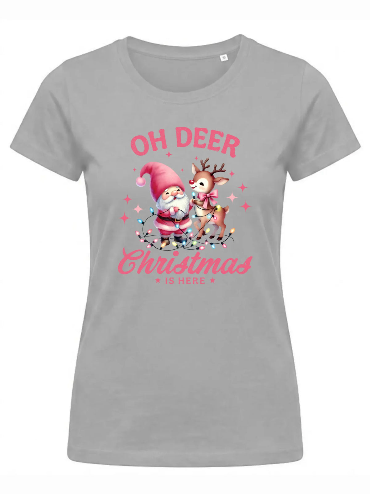 Koszulka damska świąteczna - Oh deer Christmas is here BN59