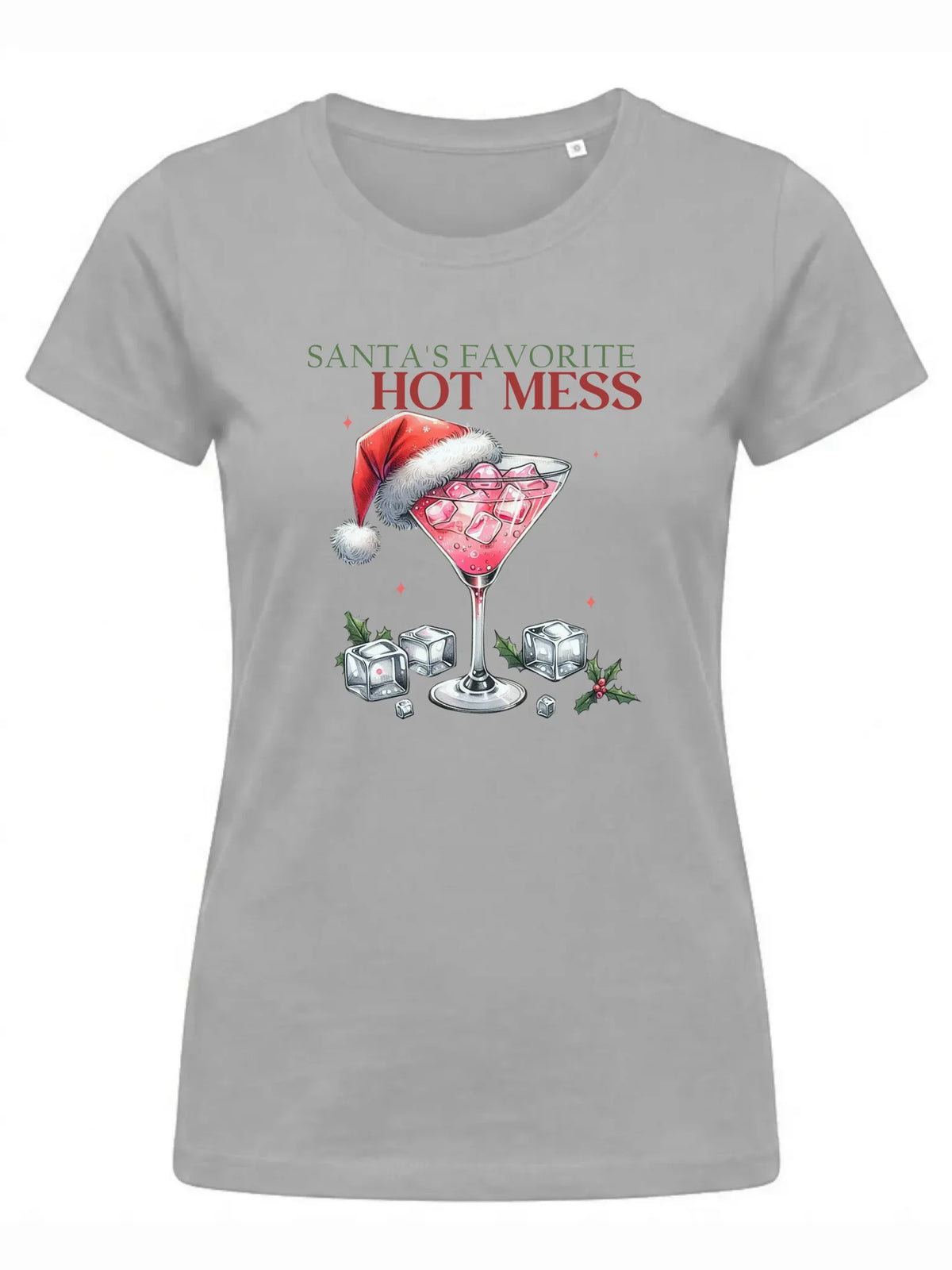 Koszulka damska świąteczna - Santa's favorite hot mess BN75