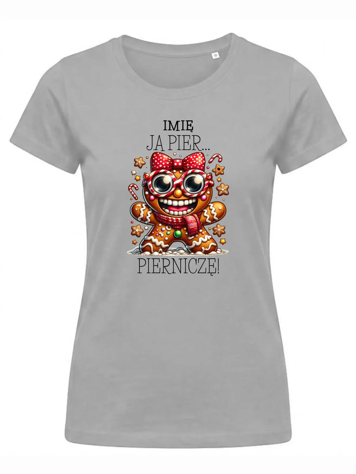 Koszulka damska świąteczna - Babeczka Ja pierniczę - personalizowana BN95