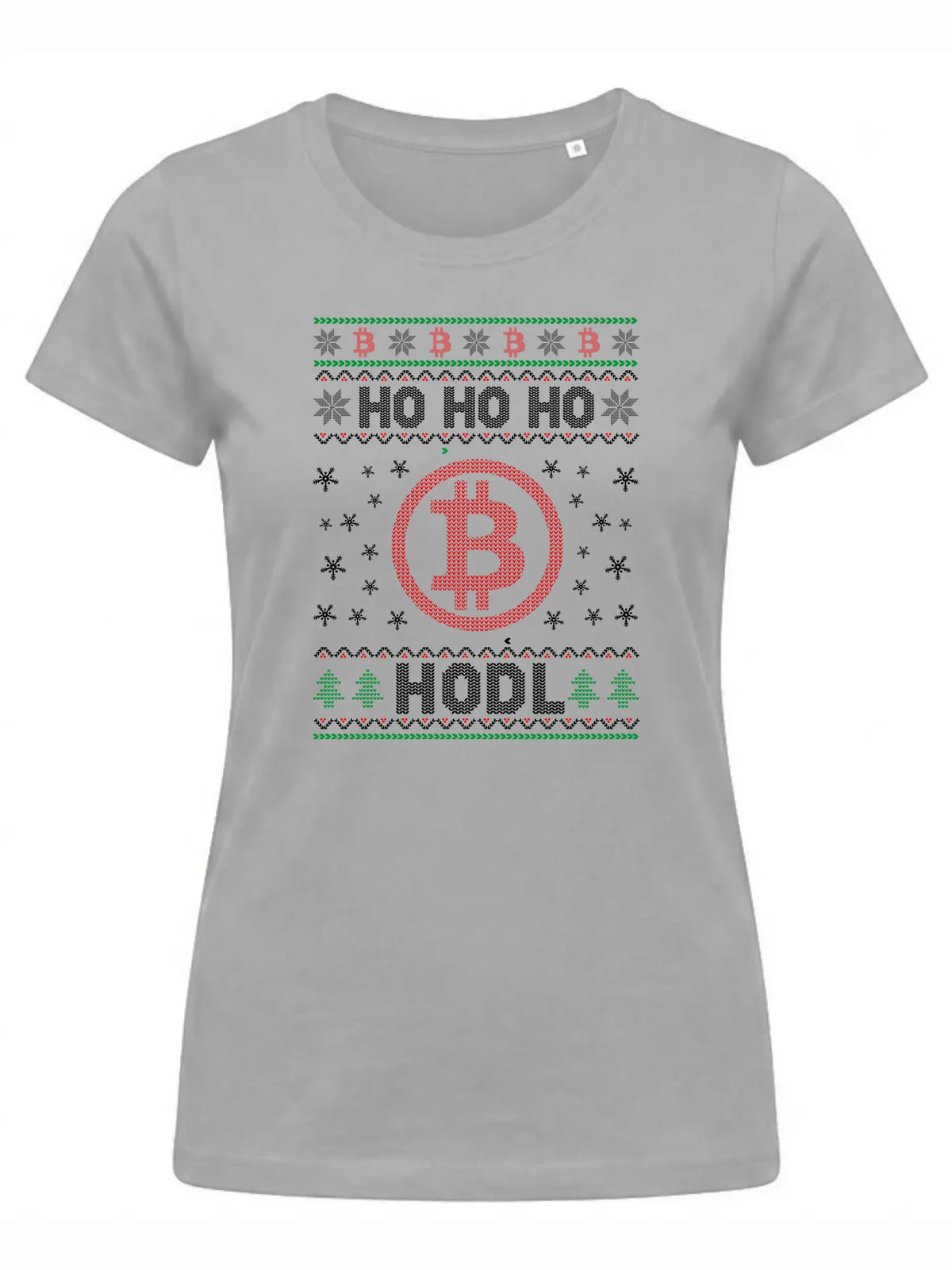 Koszulka damska świąteczna - Bitcoin - Ho Ho hodl BN103