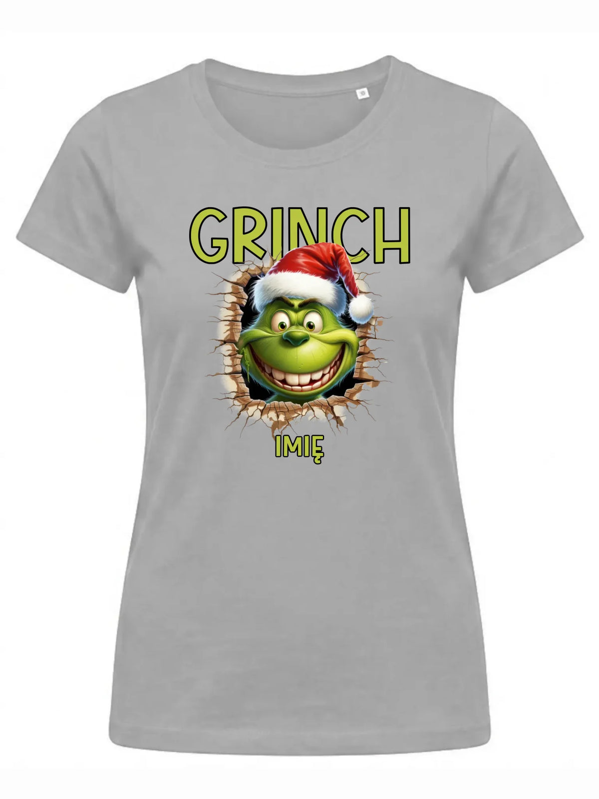 Koszulka damska świąteczna - Grinch - personalizowana BN112