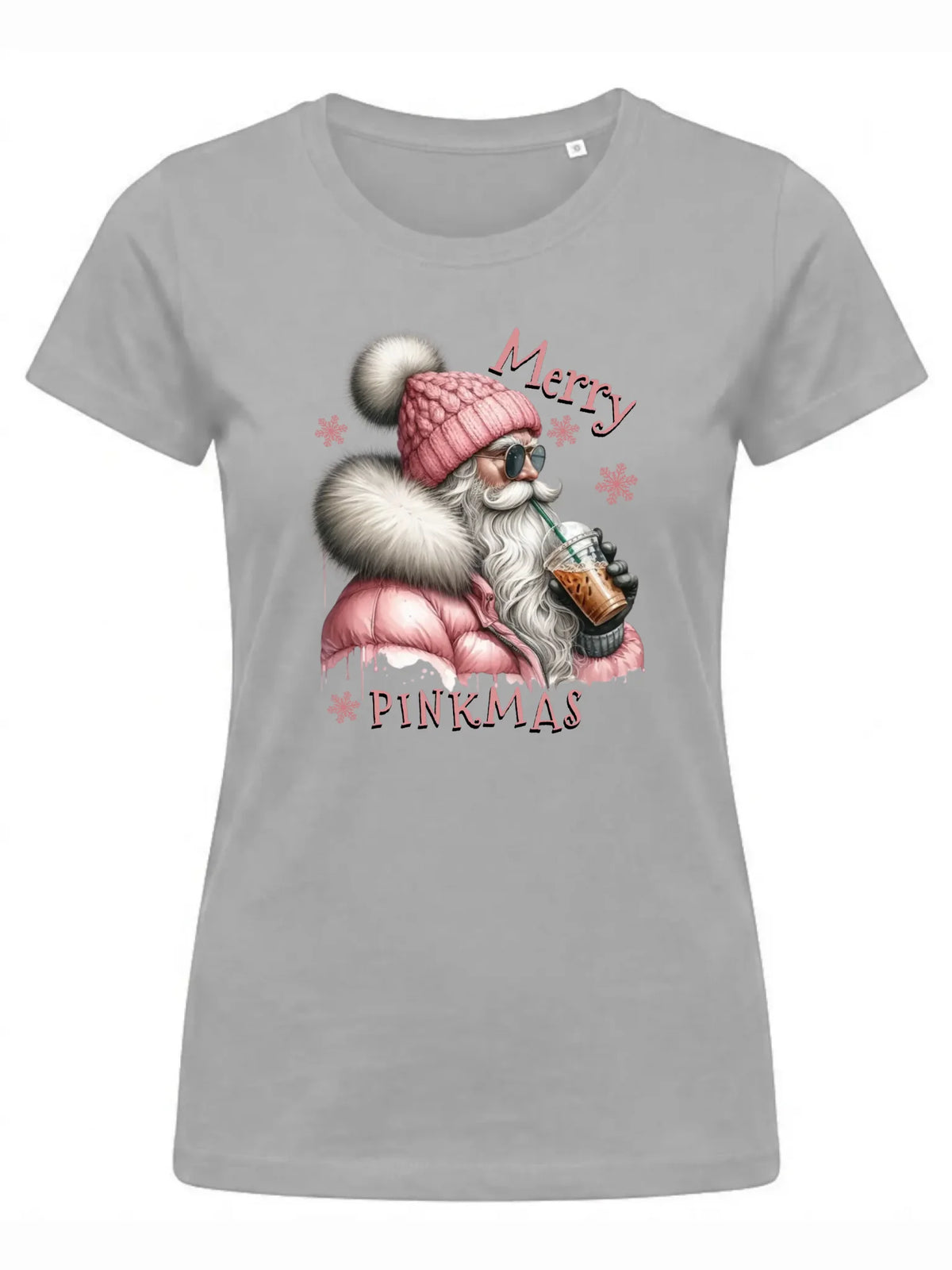 Koszulka damska świąteczna - Różowe Święta - Merry pinkmas BN117
