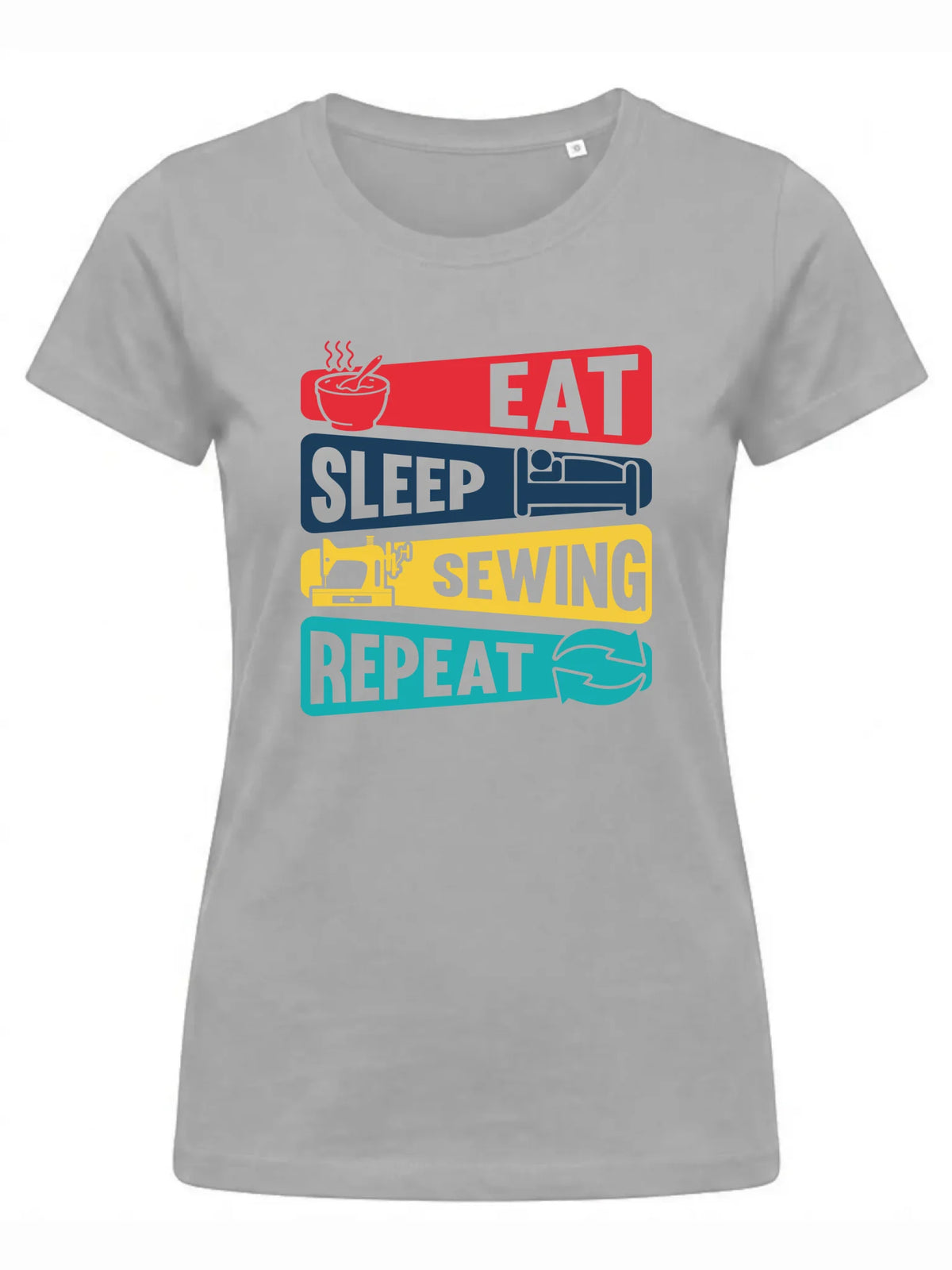 Koszulka damska szyciowa dla krawcowej - Eat sleep sewing repeat HS21