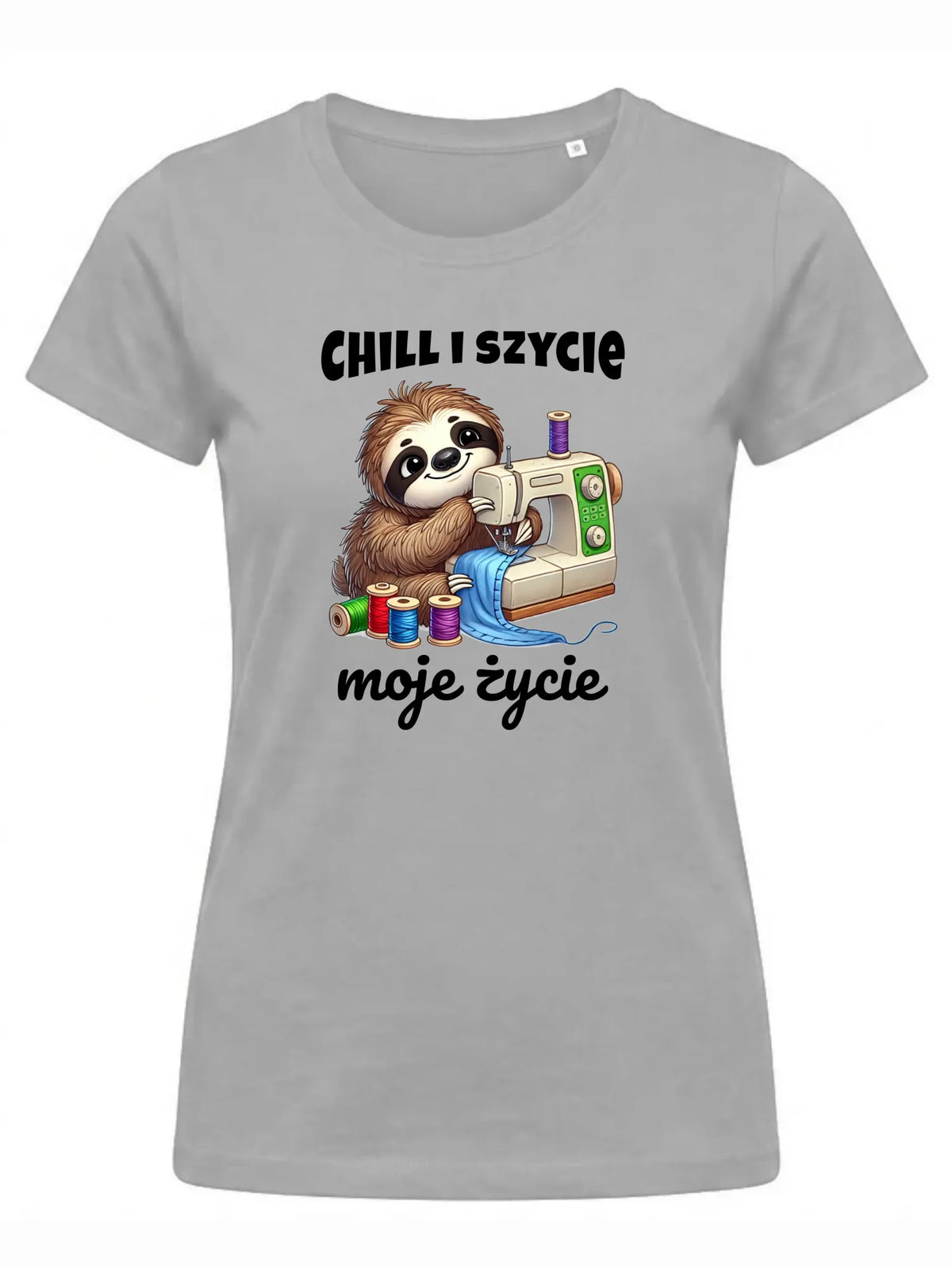 Koszulka damska szyciowa dla krawcowej - Chill i szycie moje życie HS17