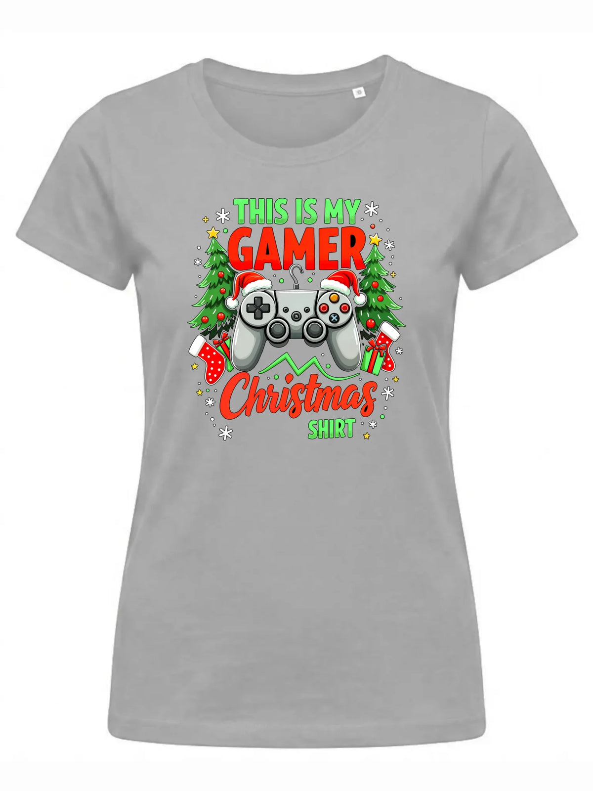 Koszulka damska świąteczna - prezent dla gracza - Gamer Christmas T-shirt BN135