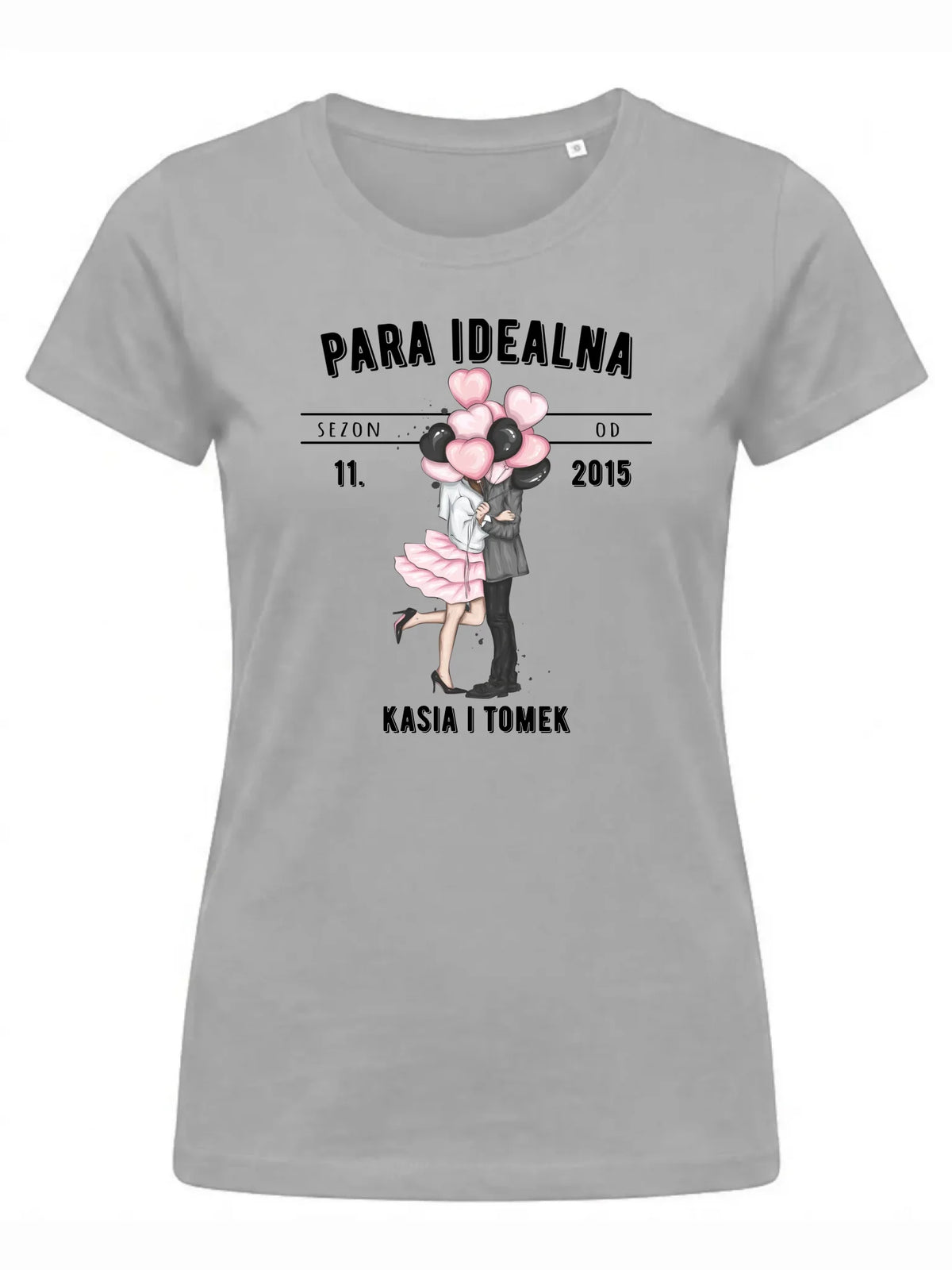 Koszulka damska dla par na rocznicę - Para idealna - personalizowana W11