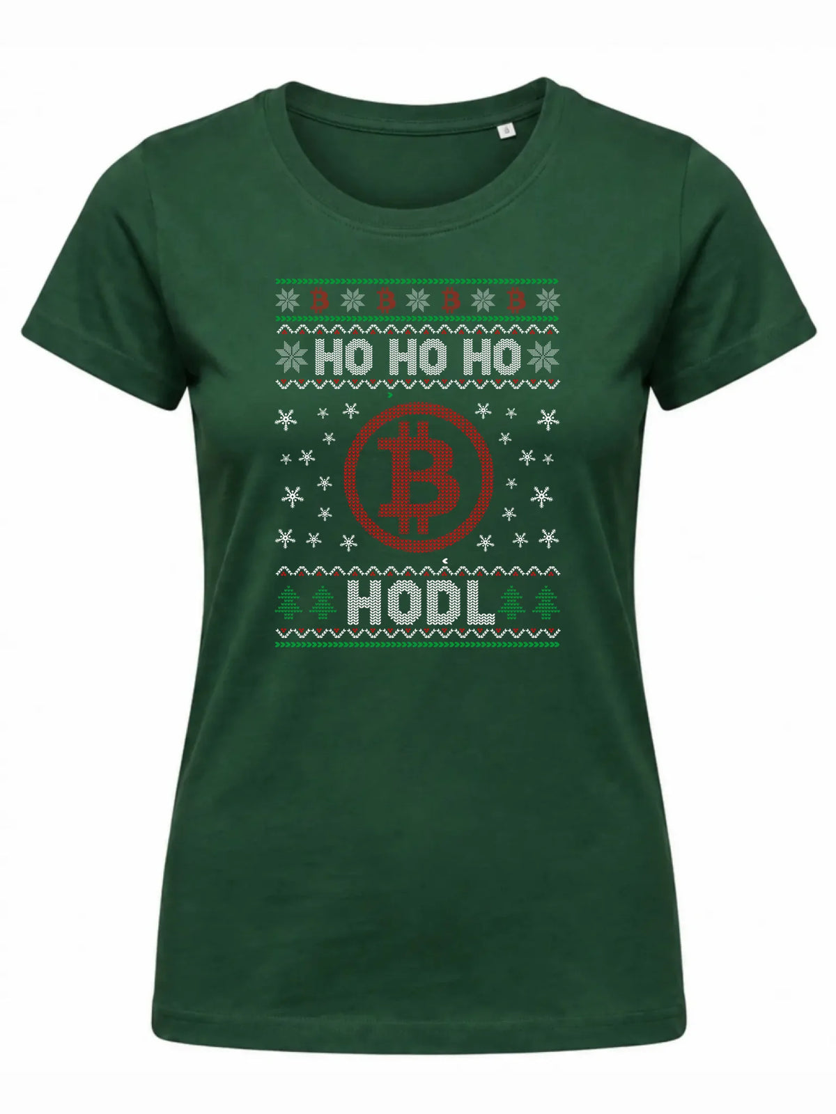 Koszulka damska świąteczna - Bitcoin - Ho Ho hodl BN103