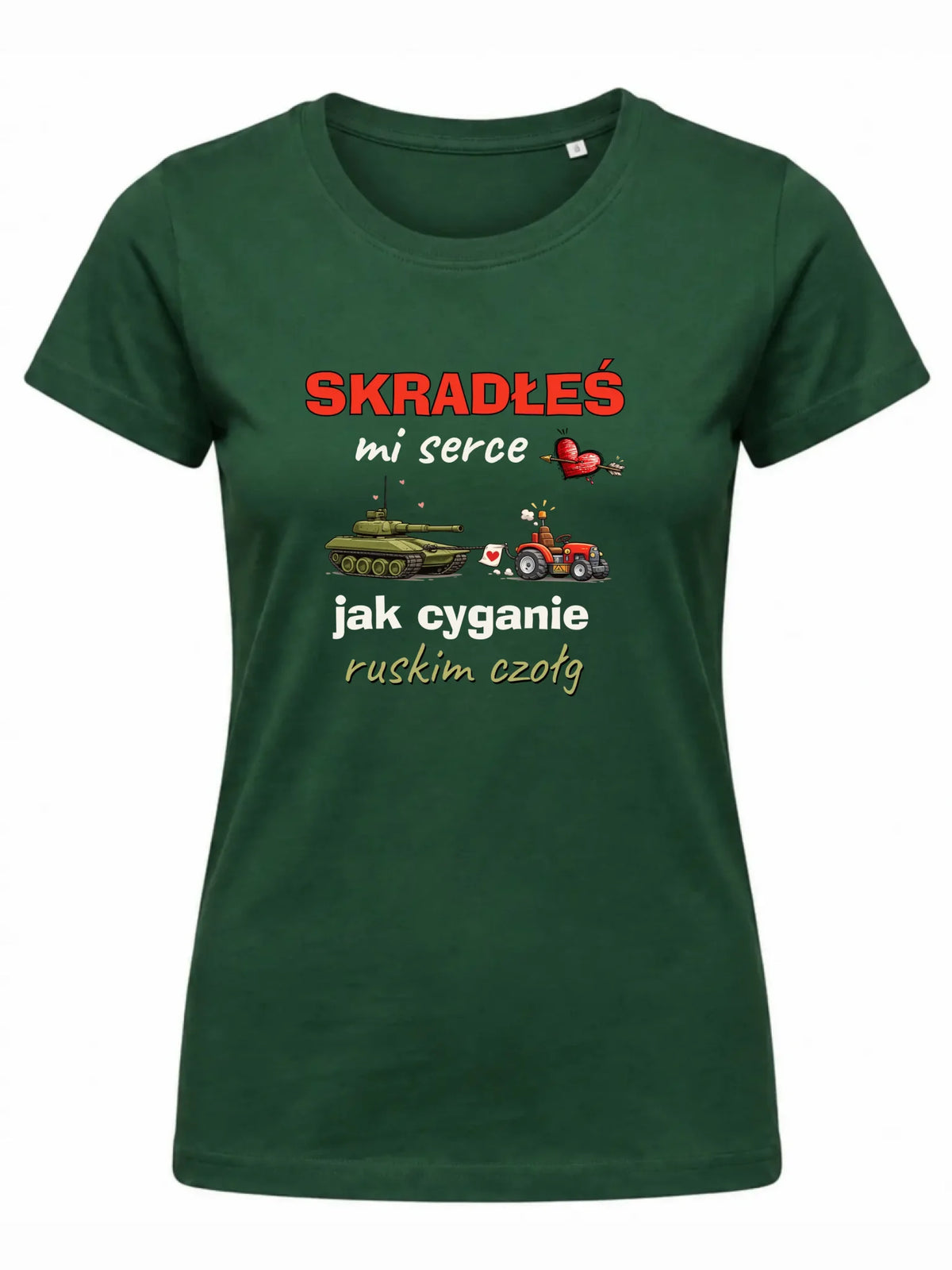 Koszulka damska - Skradłeś mi serce jak cyganie ruskim czołg W77
