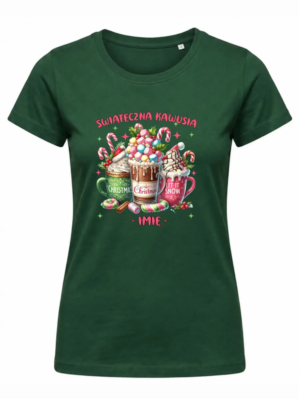 Koszulka damska świąteczna - Świąteczna kawusia - personalizowana BN29