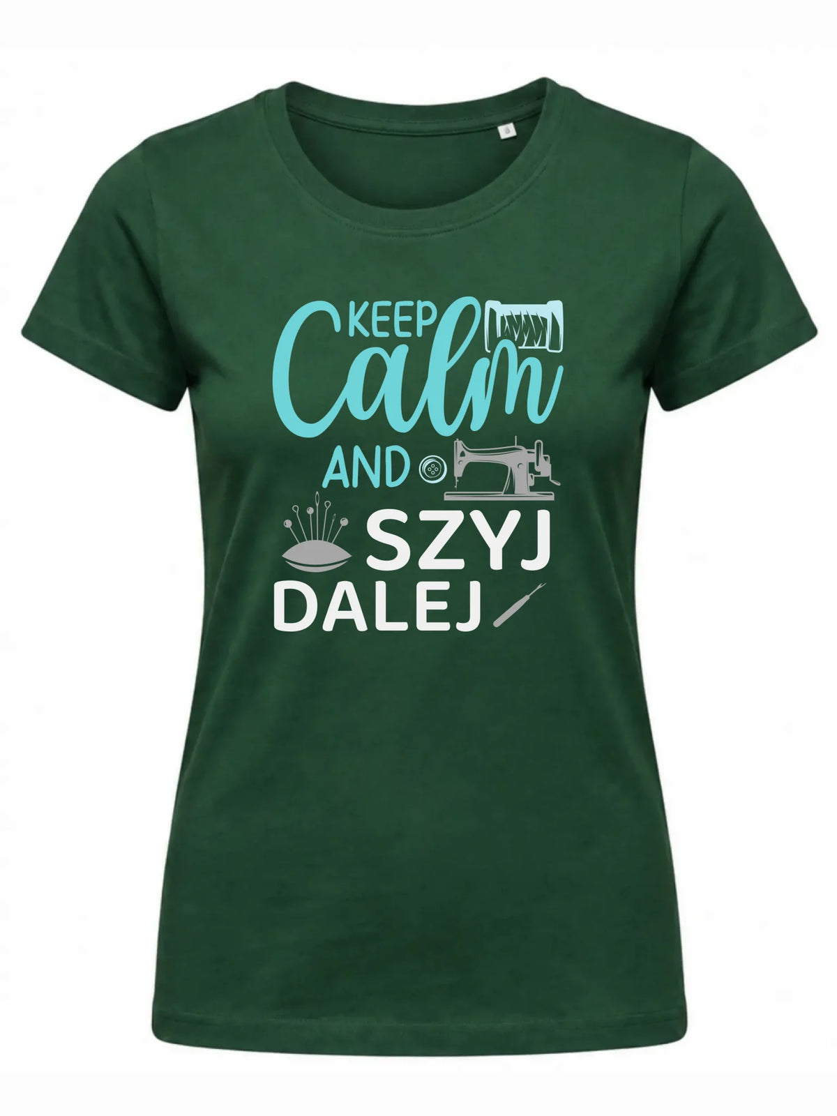 Koszulka damska szyciowa dla krawcowej - KEEP CALM and SZYJ DALEJ HS31