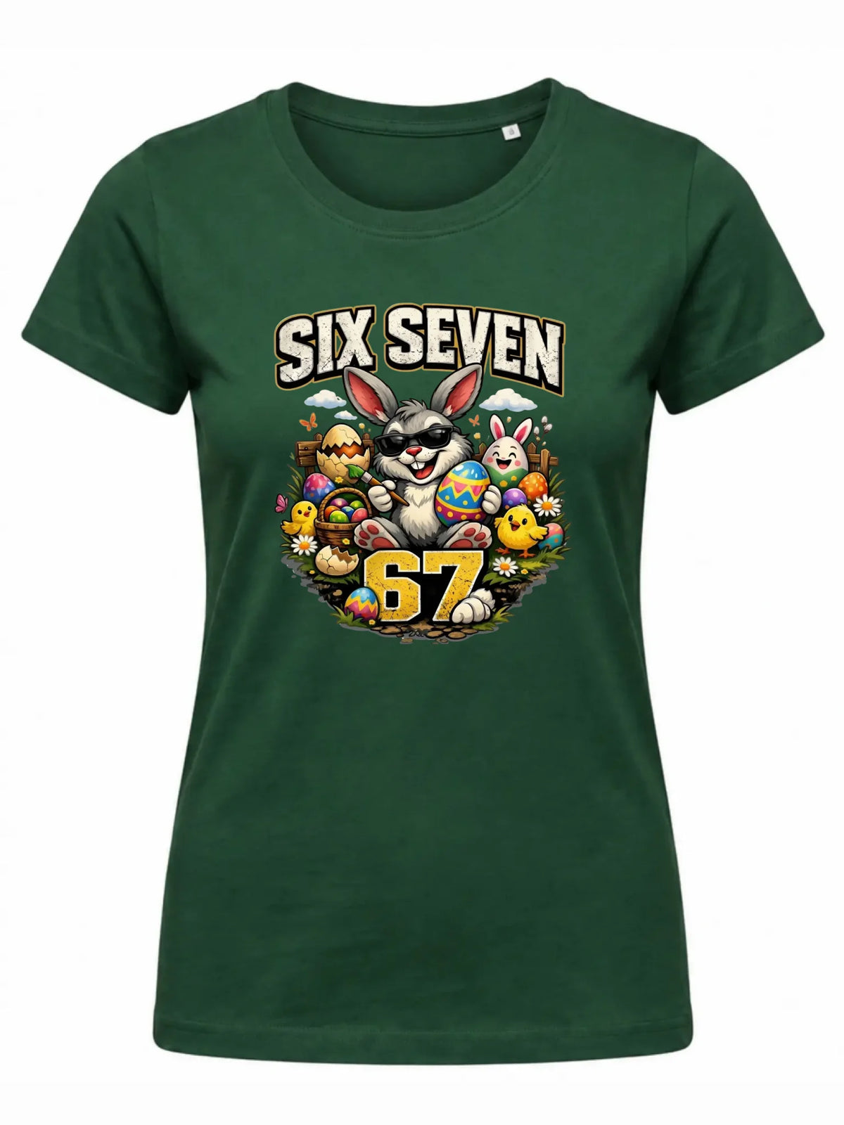 Koszulka damska wielkanocna - Zając Six Seven 67 WN10