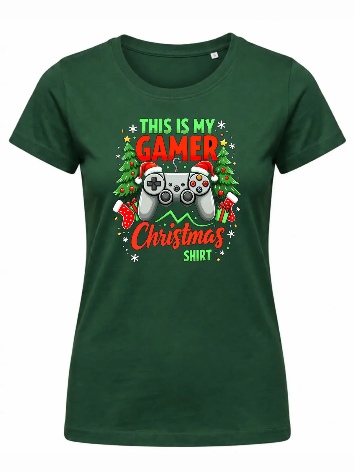 Koszulka damska świąteczna - prezent dla gracza - Gamer Christmas T-shirt BN135