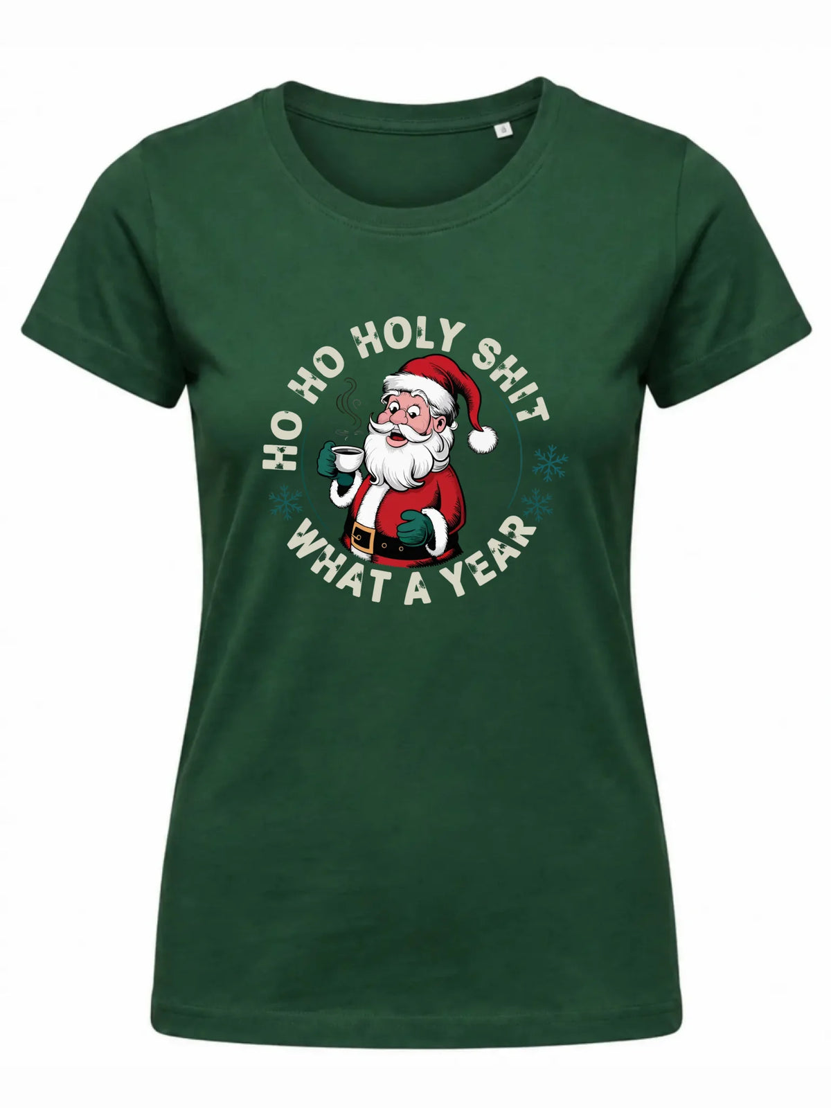 Koszulka damska świąteczna - Ho ho holy shit what a year BN74