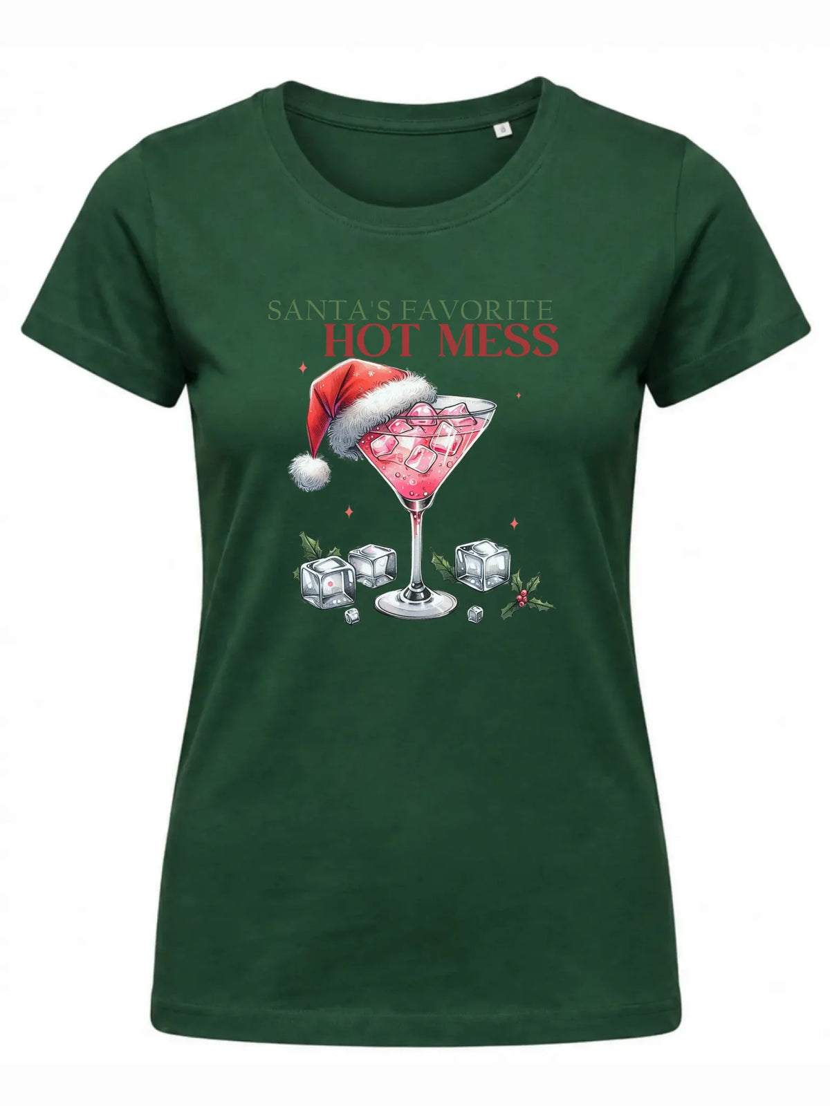 Koszulka damska świąteczna - Santa's favorite hot mess BN75