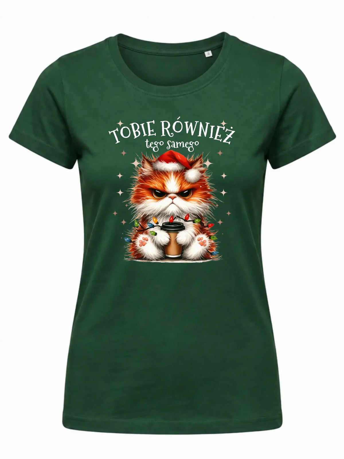 Koszulka damska świąteczna - Grumpy Cat Tobie również tego samego BN32
